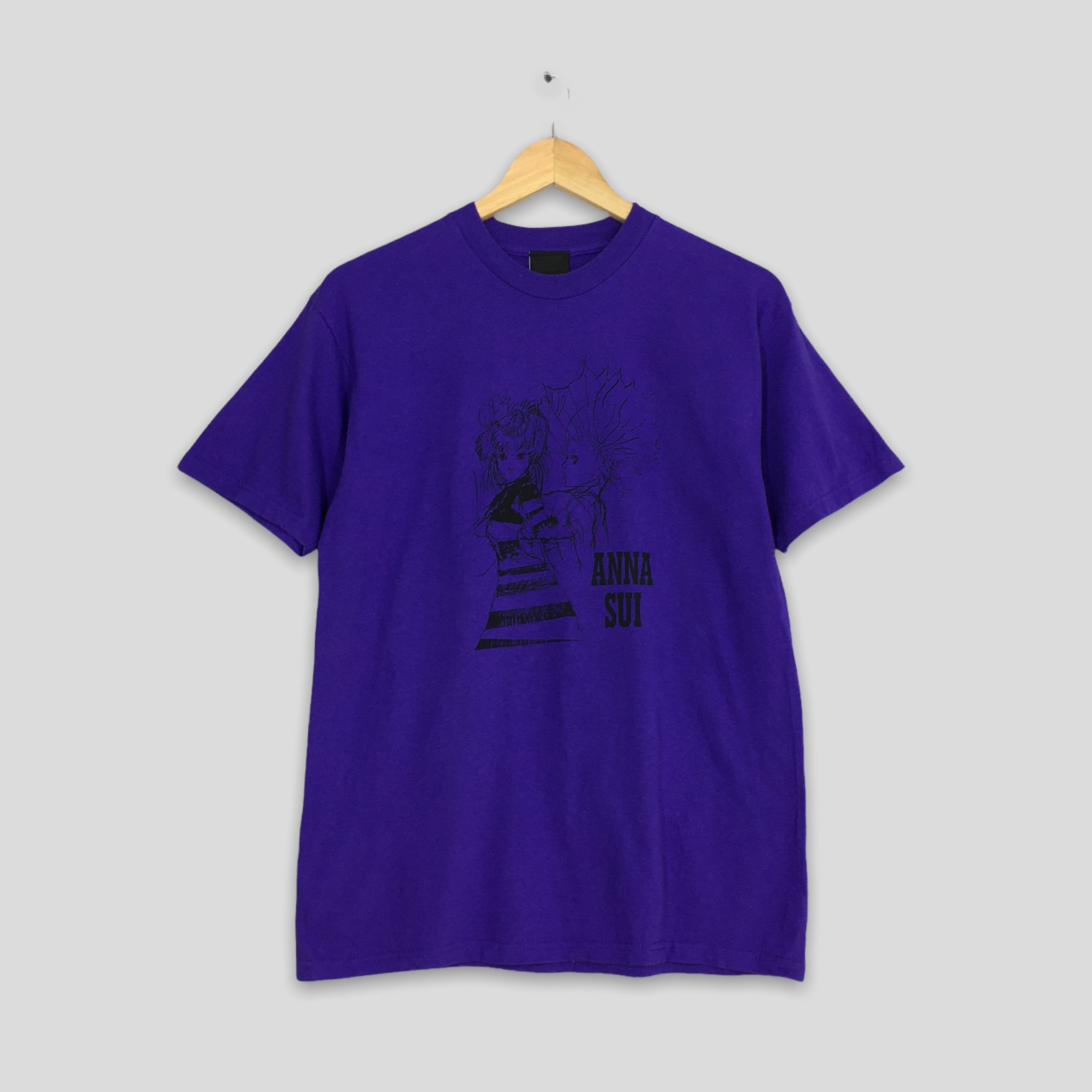 Image of Vintage 90's Anna Sui Blue Tshirt Women Small in Purple