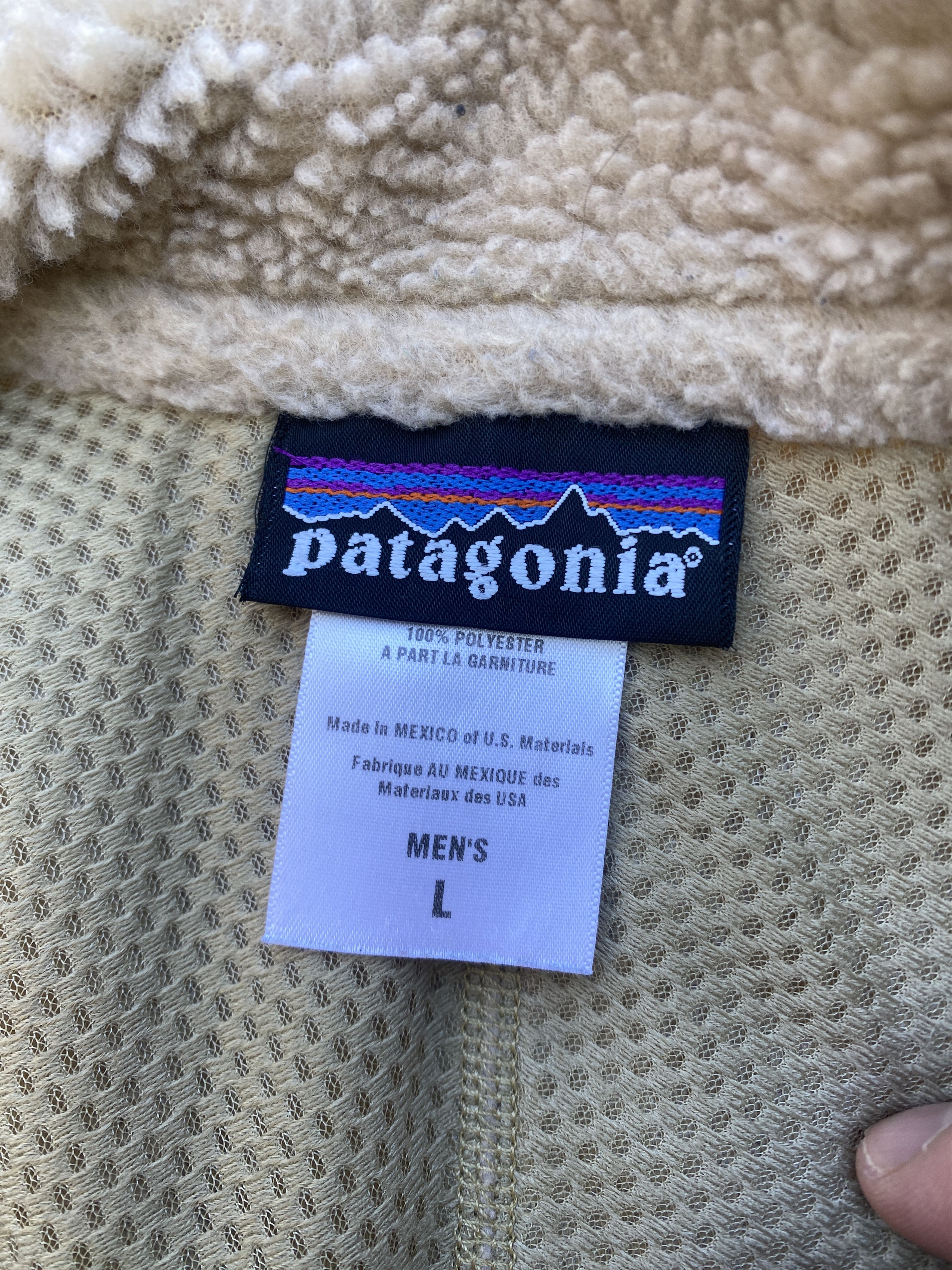 Patagonia Vintage 2000s Deep Pile Patagonia "Oatmeal" Size US L / EU 52-54 / 3 - 3 Thumbnail