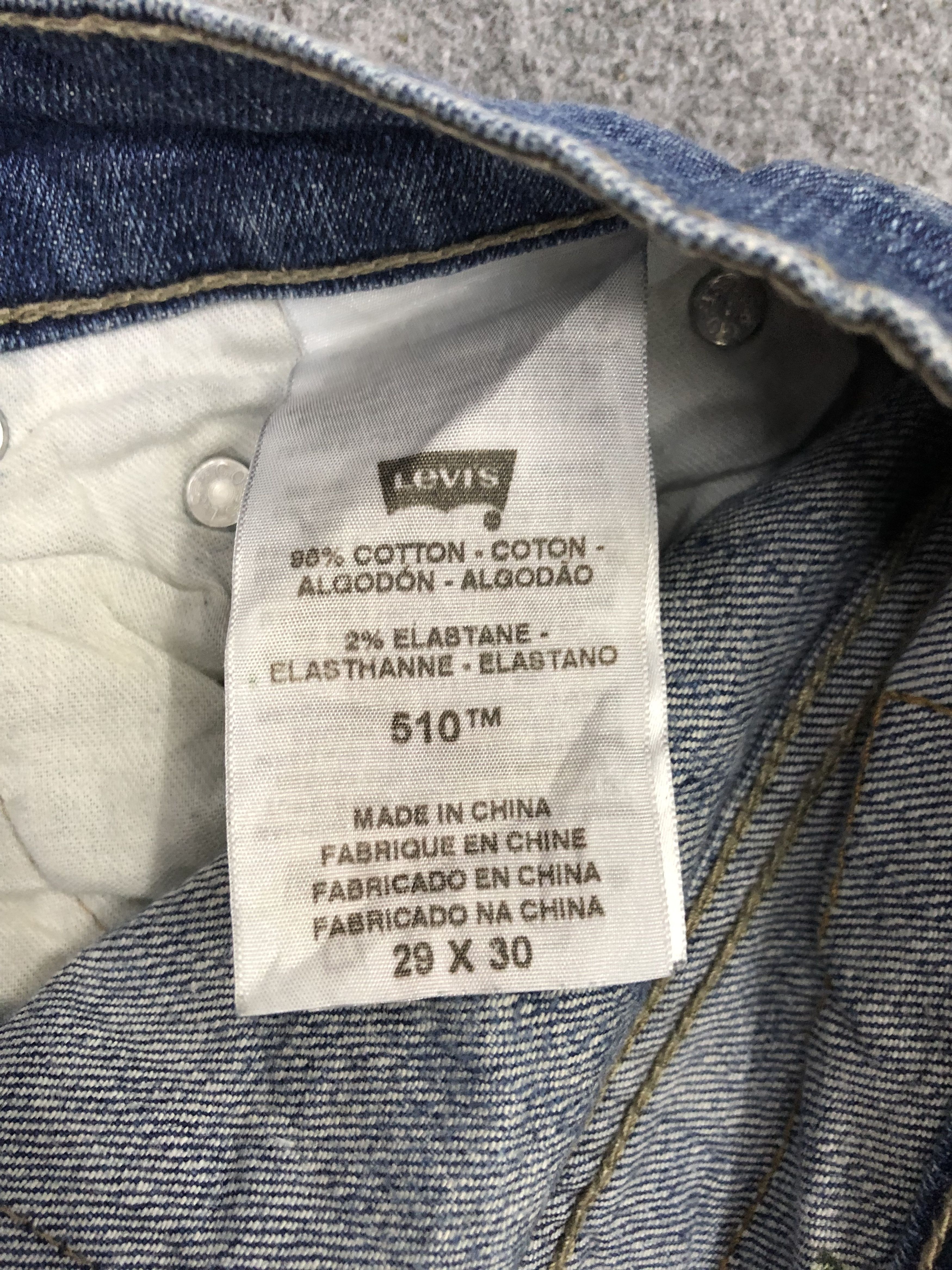 Levi's Vintage Levis 510 Skinny Light Blue Denim DP1284 Size US 28 / EU 44 - 10 Thumbnail