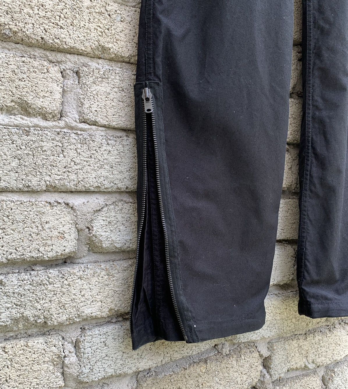 Japanese Brand Lounge Lizard Black Zipper Leg Opening Pants Size US 31 - 15 Thumbnail