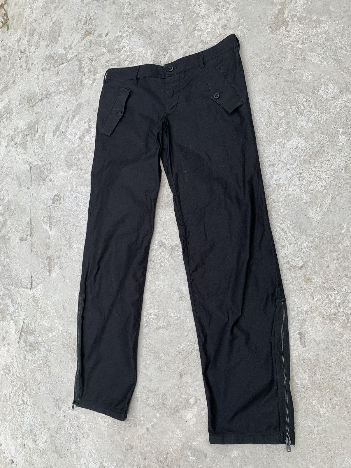 Japanese Brand Lounge Lizard Black Zipper Leg Opening Pants Size US 31 - 5 Thumbnail
