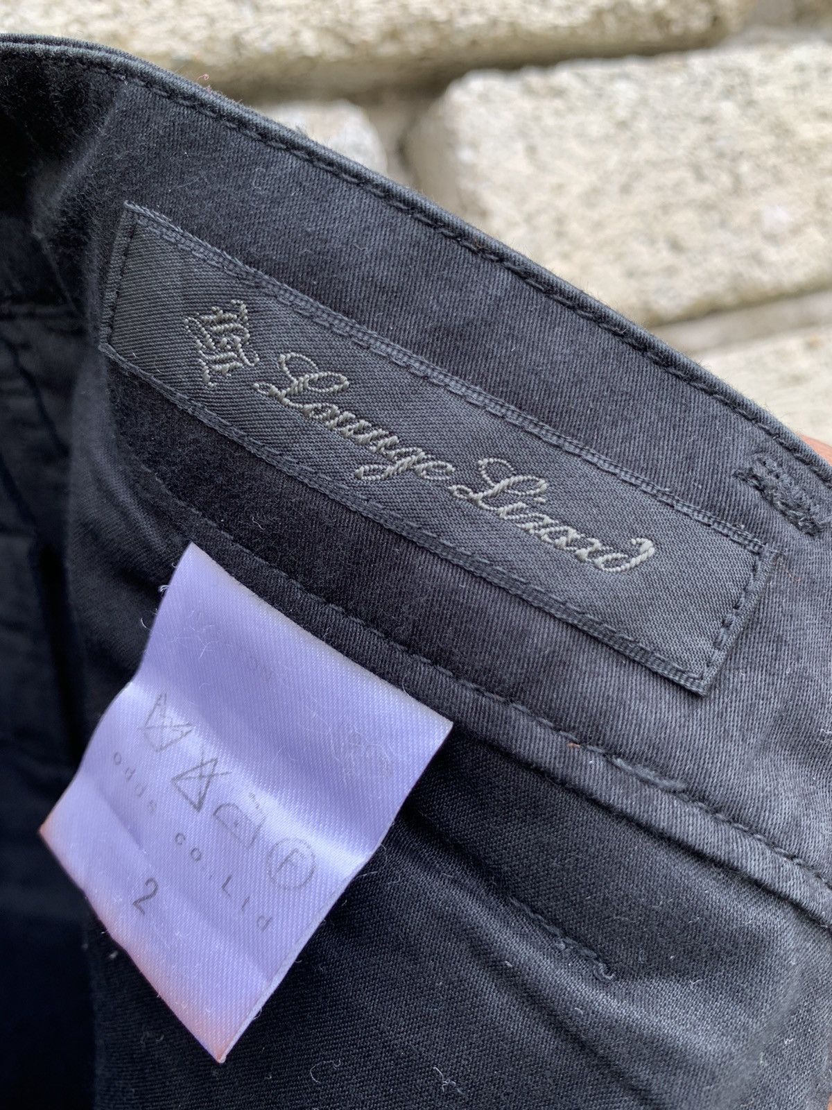 Japanese Brand Lounge Lizard Black Zipper Leg Opening Pants Size US 31 - 21 Thumbnail