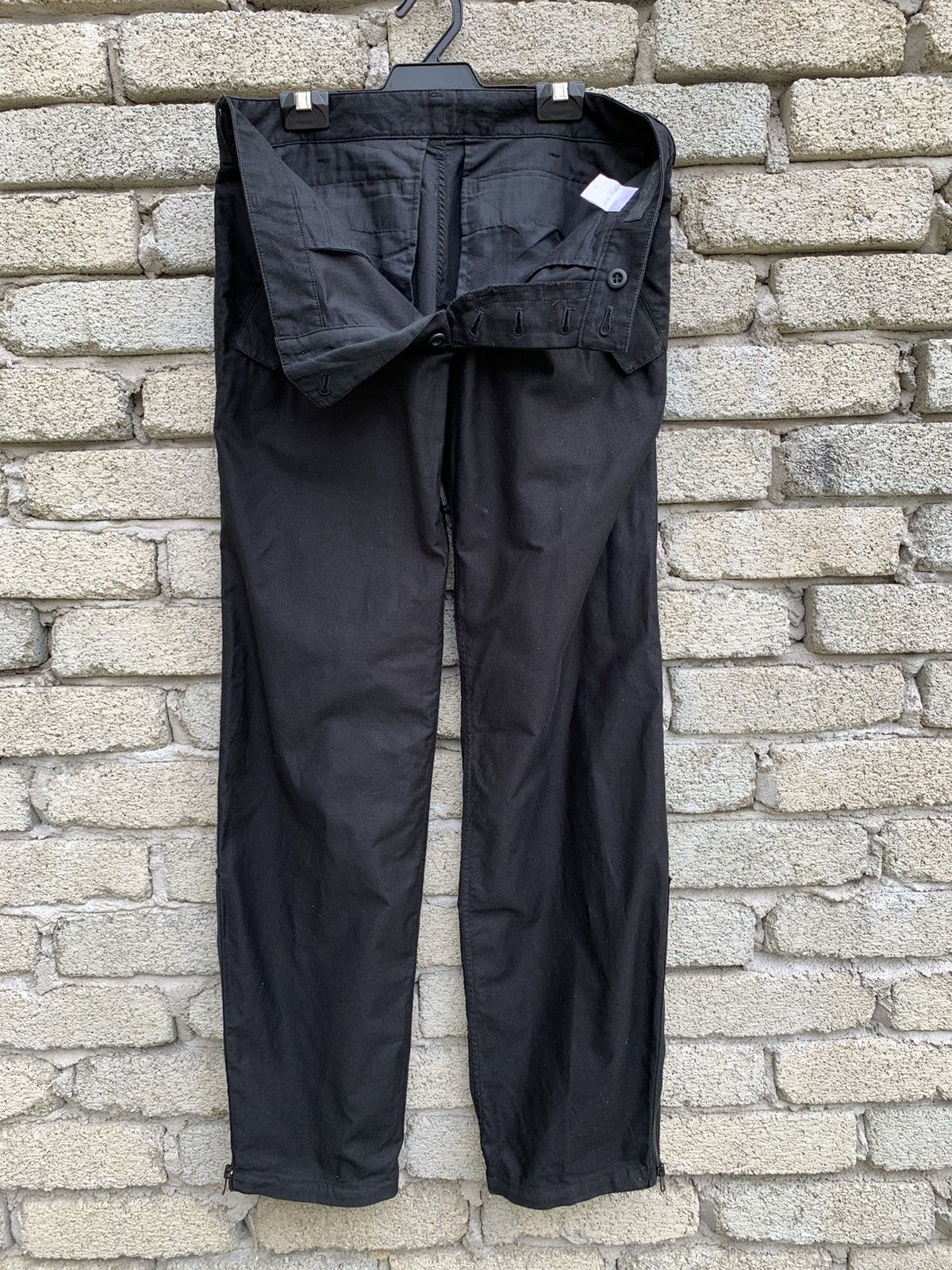 Japanese Brand Lounge Lizard Black Zipper Leg Opening Pants Size US 31 - 18 Thumbnail