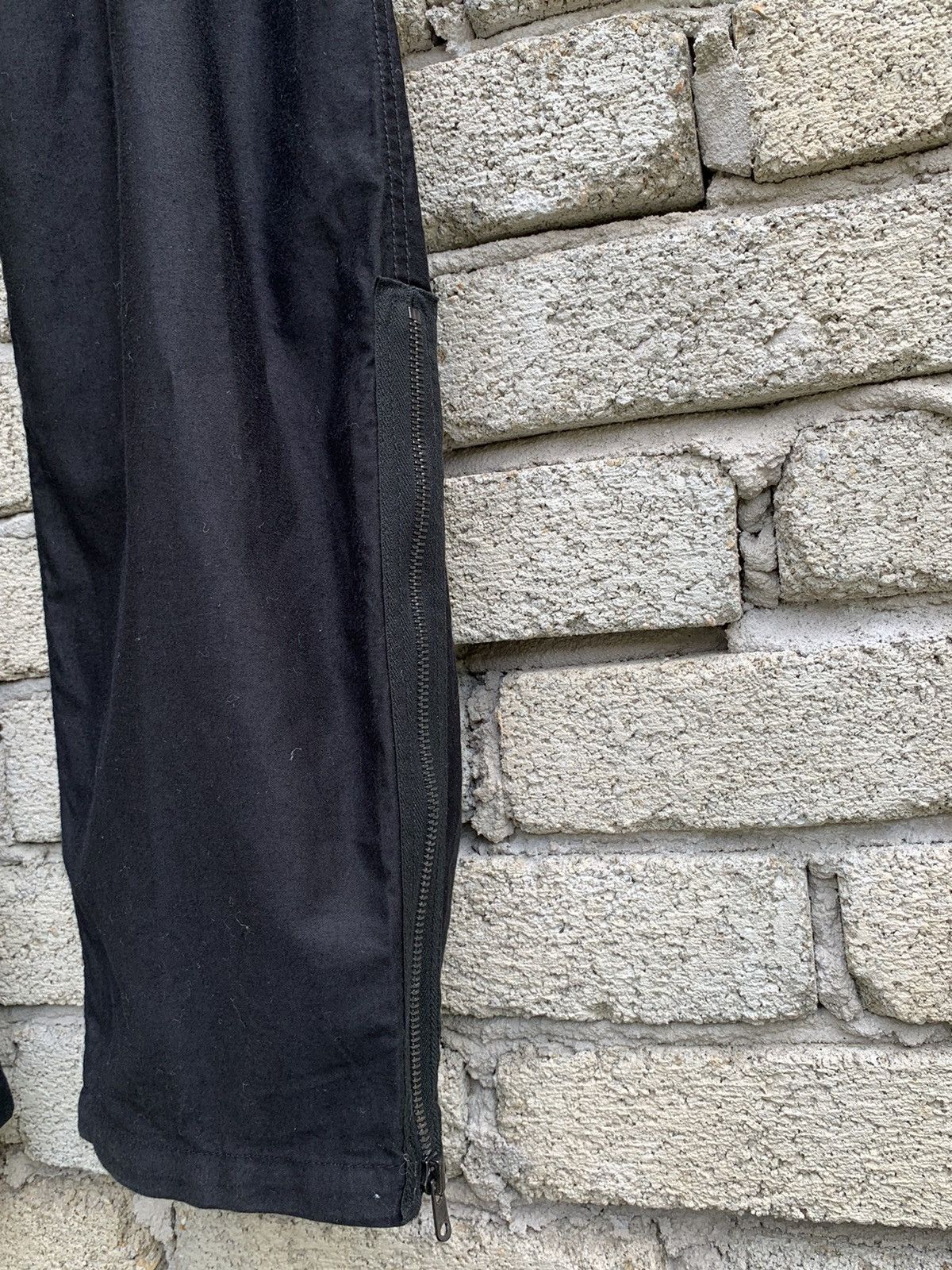Japanese Brand Lounge Lizard Black Zipper Leg Opening Pants Size US 31 - 17 Thumbnail