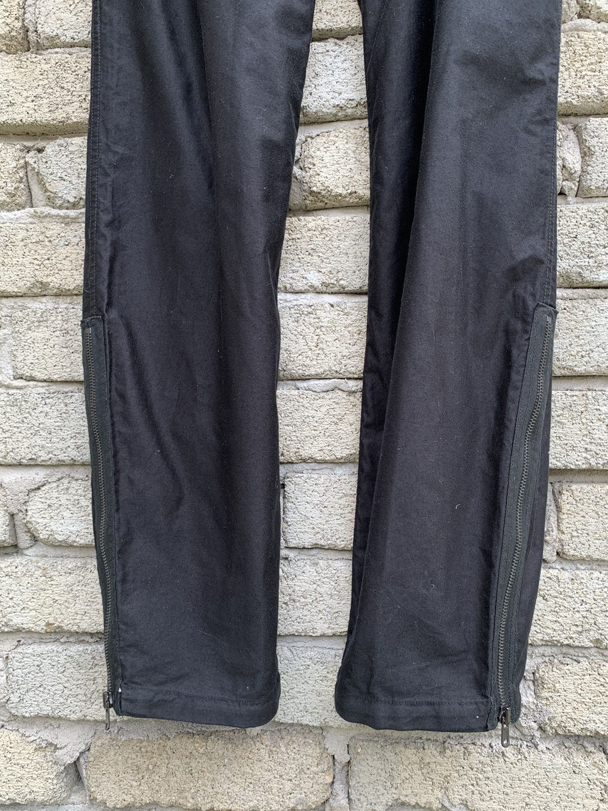 Japanese Brand Lounge Lizard Black Zipper Leg Opening Pants Size US 31 - 16 Thumbnail