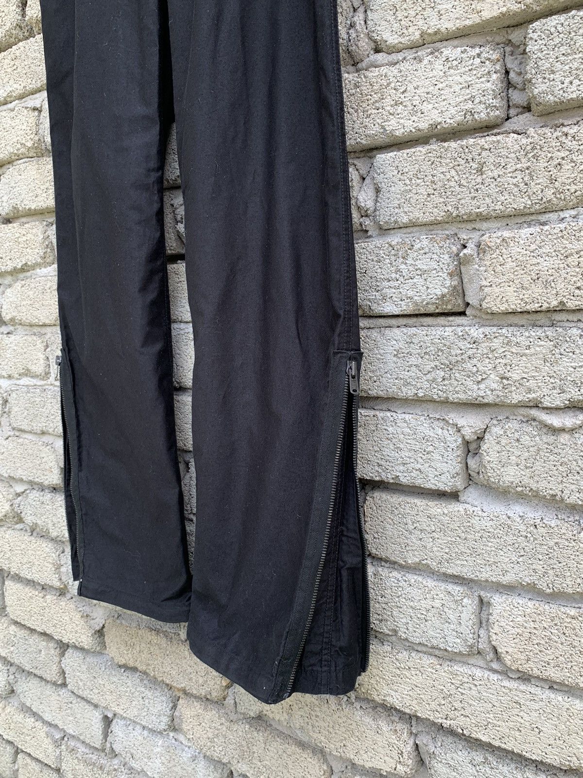 Japanese Brand Lounge Lizard Black Zipper Leg Opening Pants Size US 31 - 14 Thumbnail