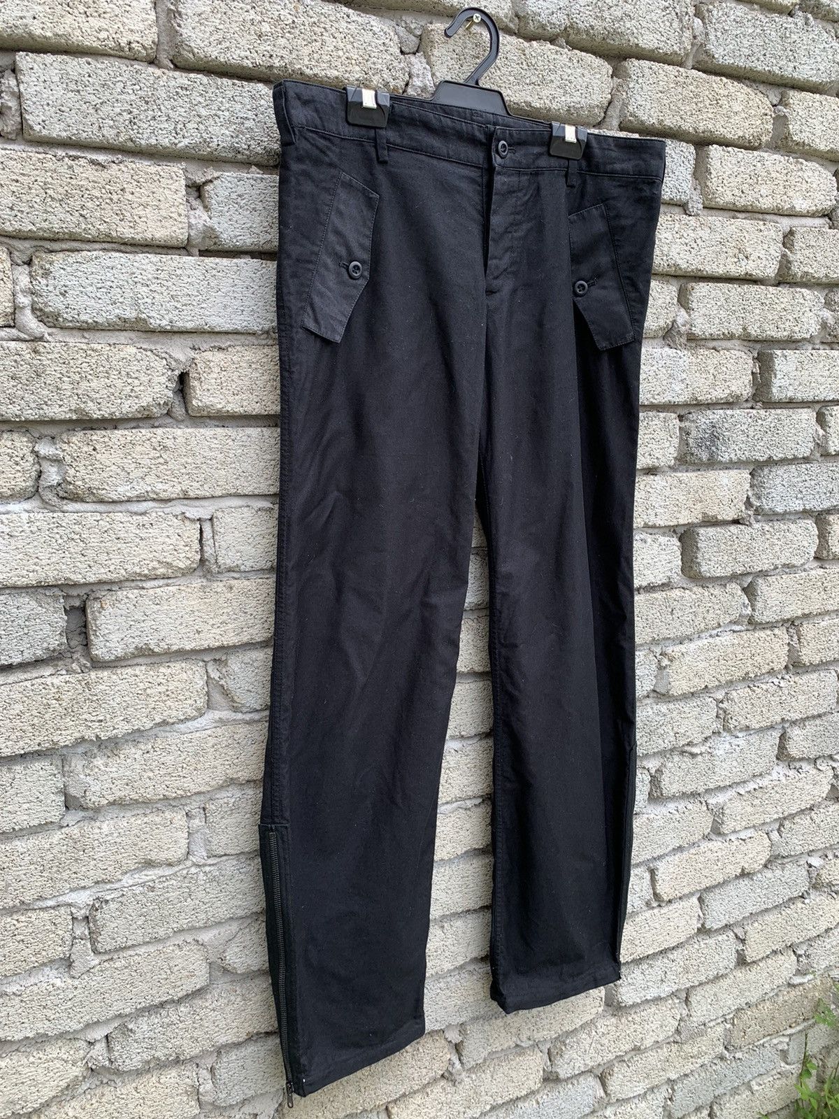 Japanese Brand Lounge Lizard Black Zipper Leg Opening Pants Size US 31 - 8 Thumbnail