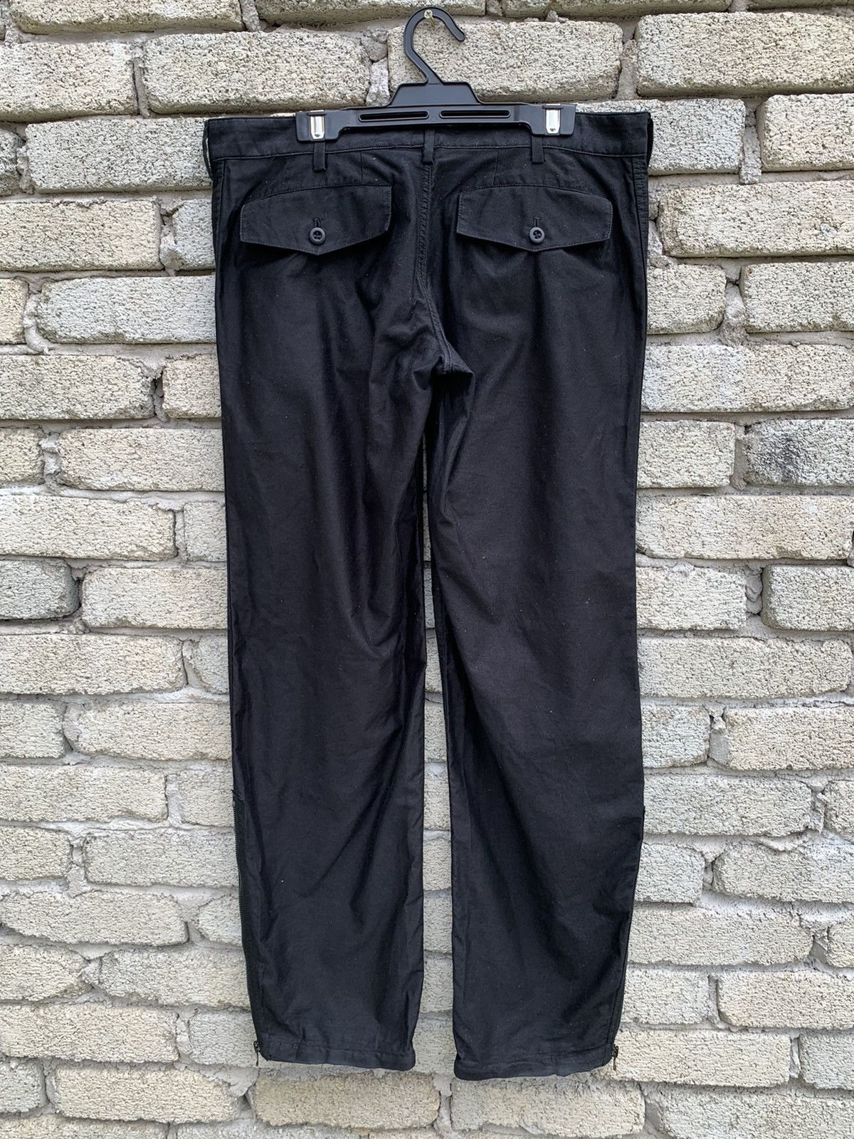 Japanese Brand Lounge Lizard Black Zipper Leg Opening Pants Size US 31 - 10 Thumbnail