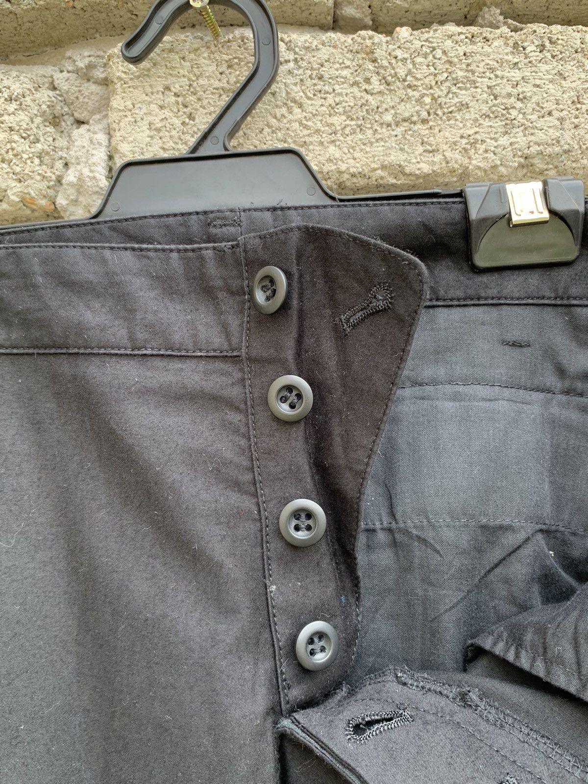 Japanese Brand Lounge Lizard Black Zipper Leg Opening Pants Size US 31 - 20 Thumbnail