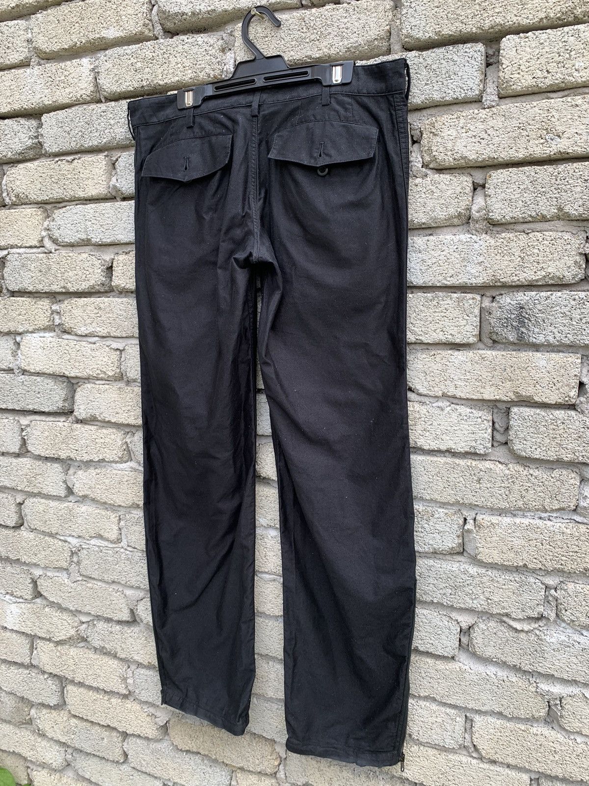 Japanese Brand Lounge Lizard Black Zipper Leg Opening Pants Size US 31 - 12 Thumbnail