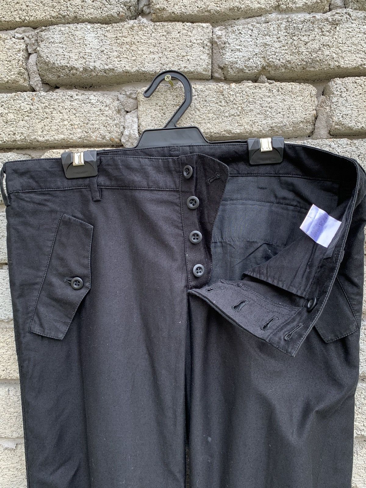 Japanese Brand Lounge Lizard Black Zipper Leg Opening Pants Size US 31 - 19 Thumbnail