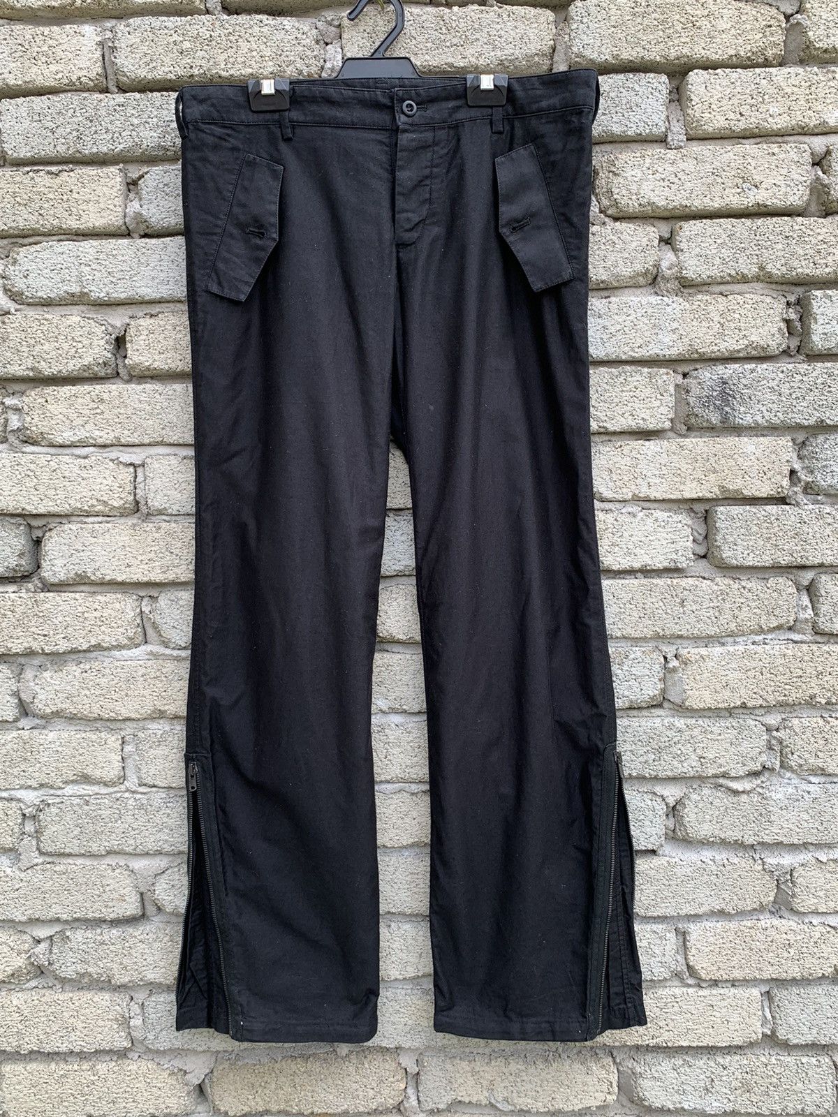 Japanese Brand Lounge Lizard Black Zipper Leg Opening Pants Size US 31 - 13 Thumbnail