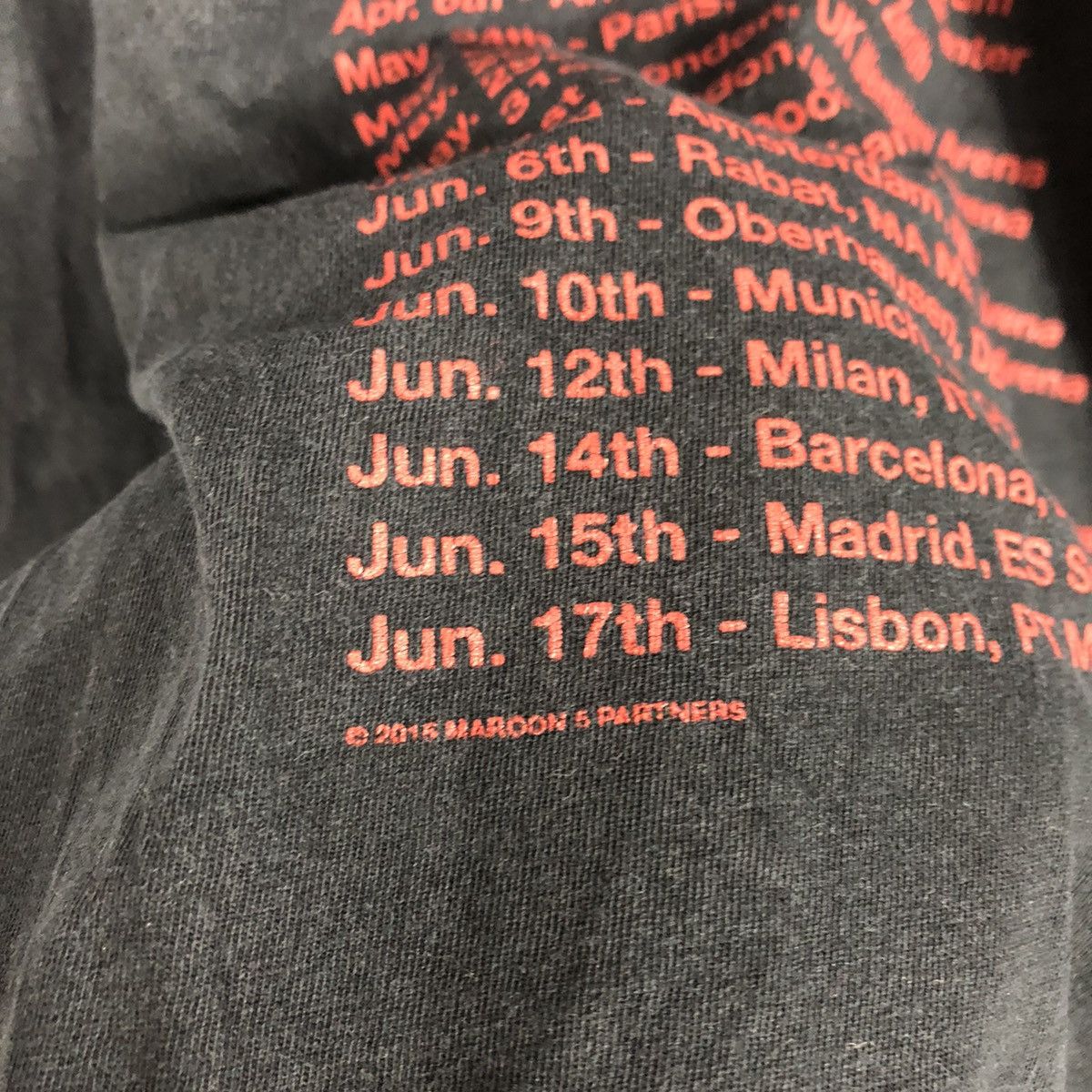 Band Tees × Vintage 🔥Rare🔥2015 Maroon 5 Line Up World Tour Promo Tee Size US XL / EU 56 / 4 - 7 Thumbnail
