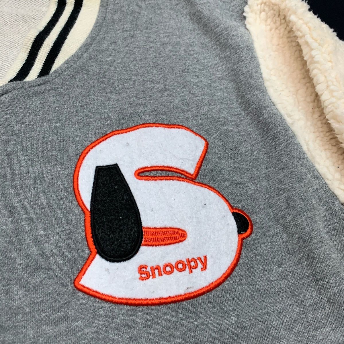 Peanuts × Universal Studios Peanuts Snoopy Varsity Style Sherpa Jacket Zipper Size US M / EU 48-50 / 2 - 6 Thumbnail