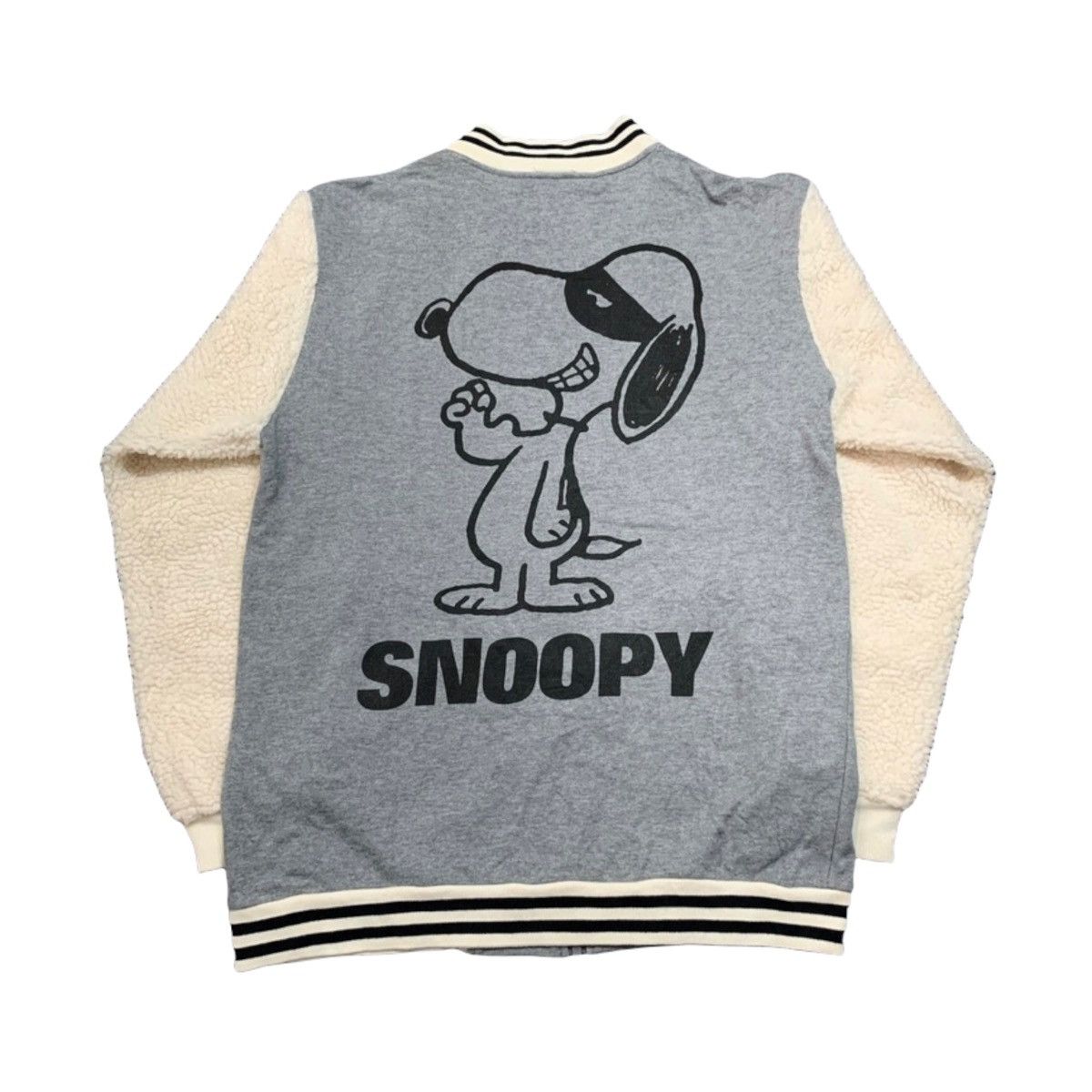 Peanuts Peanuts Snoopy Varsity Style Sherpa Jacket Zipper Grailed