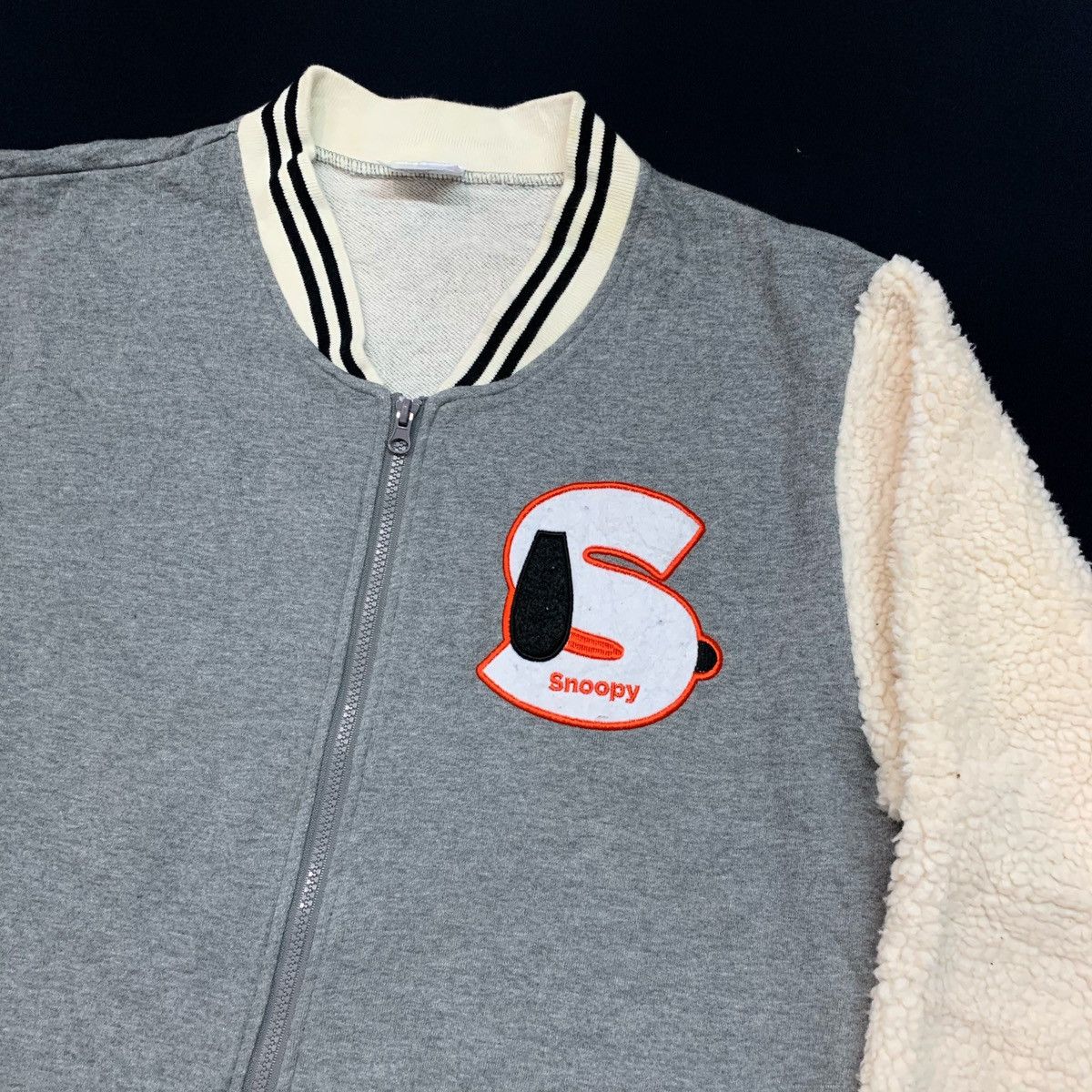 Peanuts × Universal Studios Peanuts Snoopy Varsity Style Sherpa Jacket Zipper Size US M / EU 48-50 / 2 - 5 Thumbnail