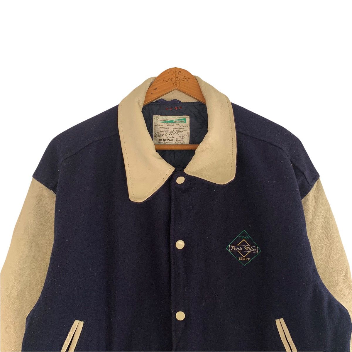 Vintage Haward Team Park Miller Staff Wool Varsity Jacket Size US L / EU 52-54 / 3 - 6 Thumbnail
