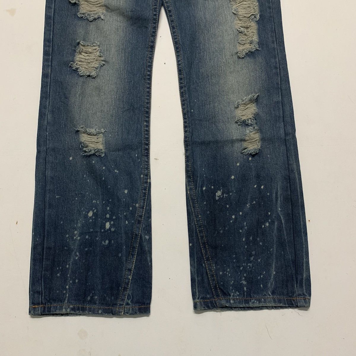 Japanese Brand Blue Moon Blue Distressed Jeans Size US 34 / EU 50 - 5 Thumbnail