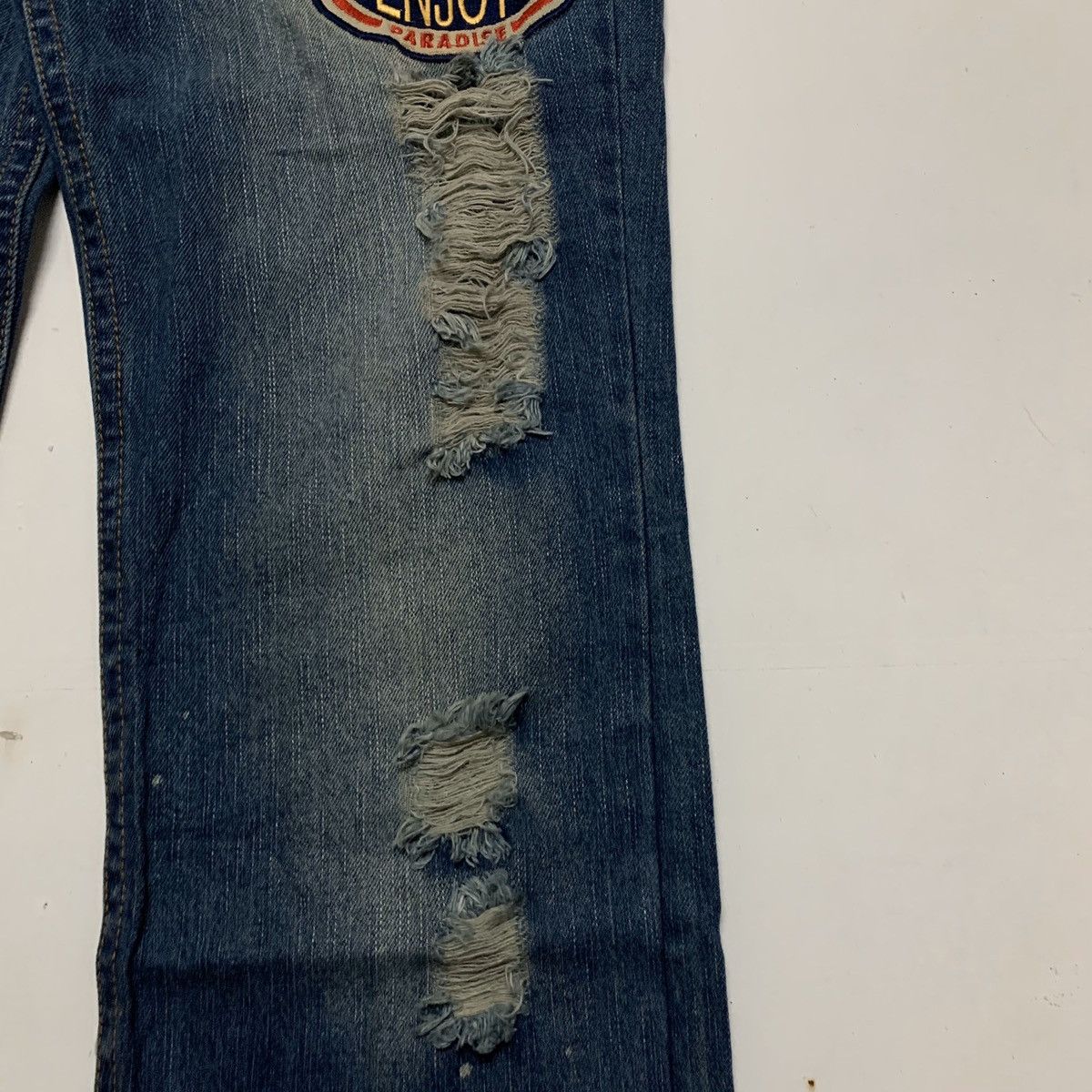 Japanese Brand Blue Moon Blue Distressed Jeans Size US 34 / EU 50 - 9 Thumbnail
