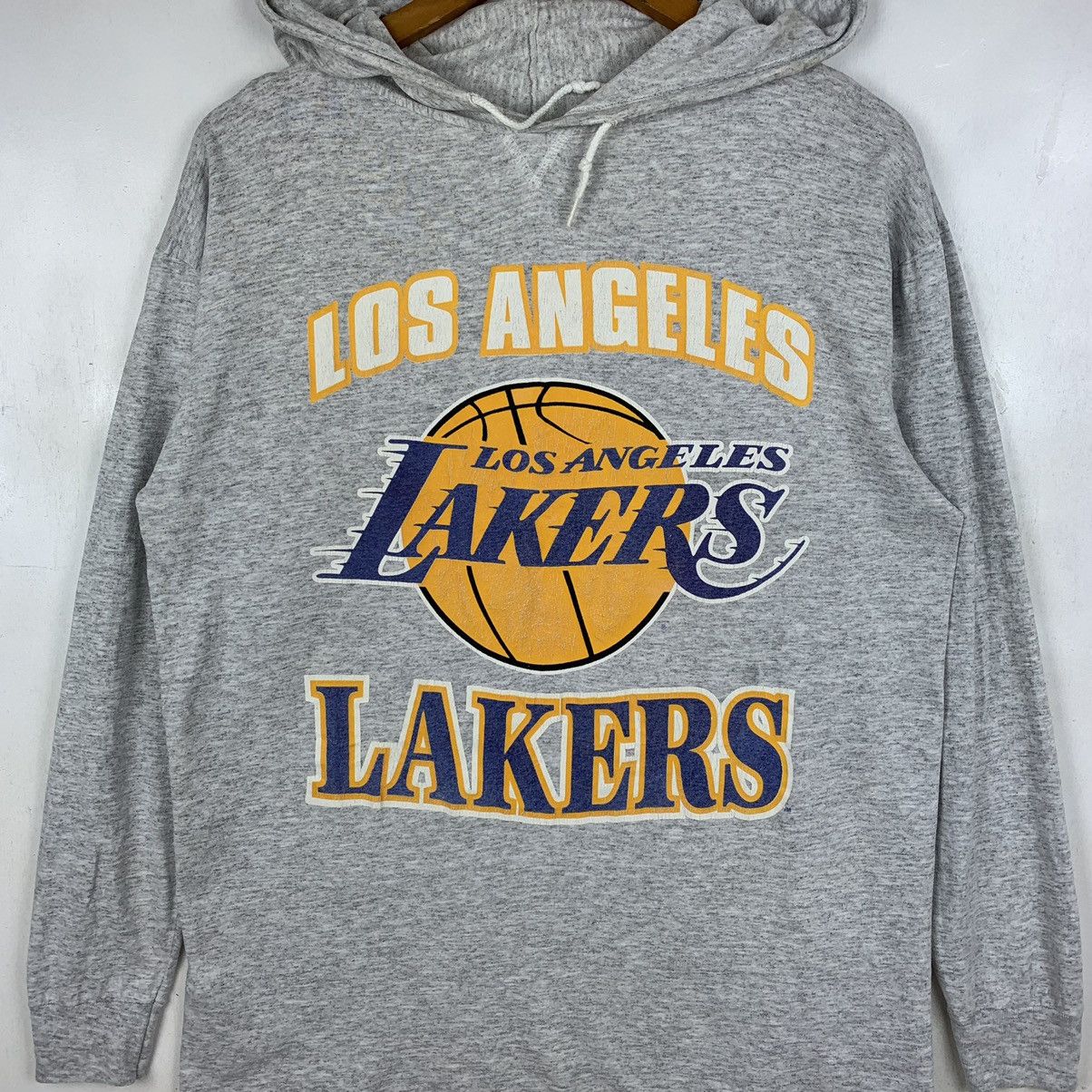 NBA Vintage 90s Lakers Hoodie Long Sleeve Shirt Size US L / EU 52-54 / 3 - 2 Thumbnail