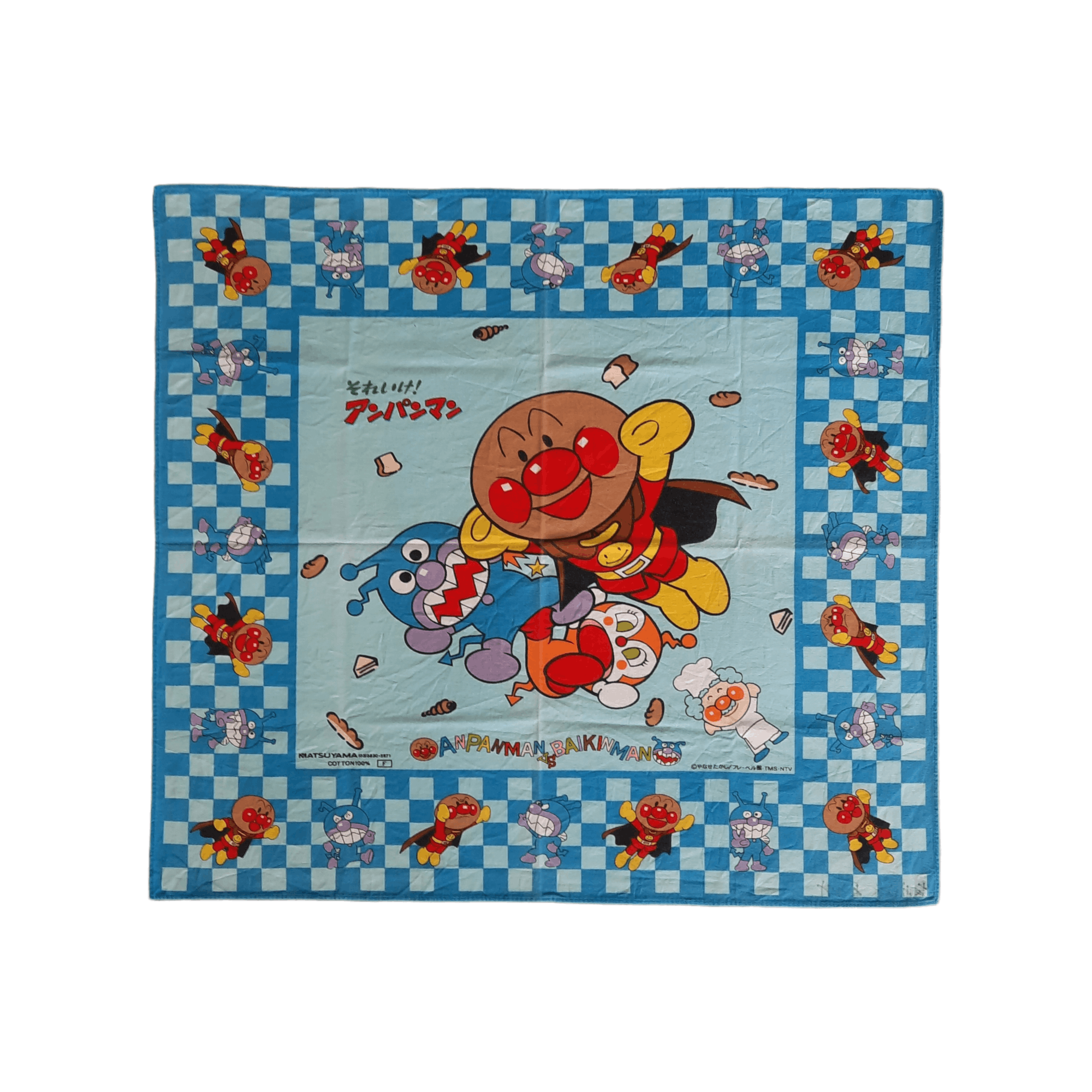 image of Anima Vintage Anpanman Vs Baikinman Anime Handkerchief, Men's