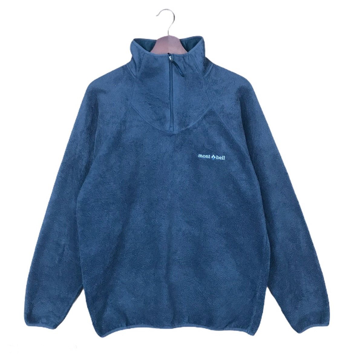 image of Montbell Japan Fleece Half Zip Sweatshirt in Grey, Men's (Size Medium)