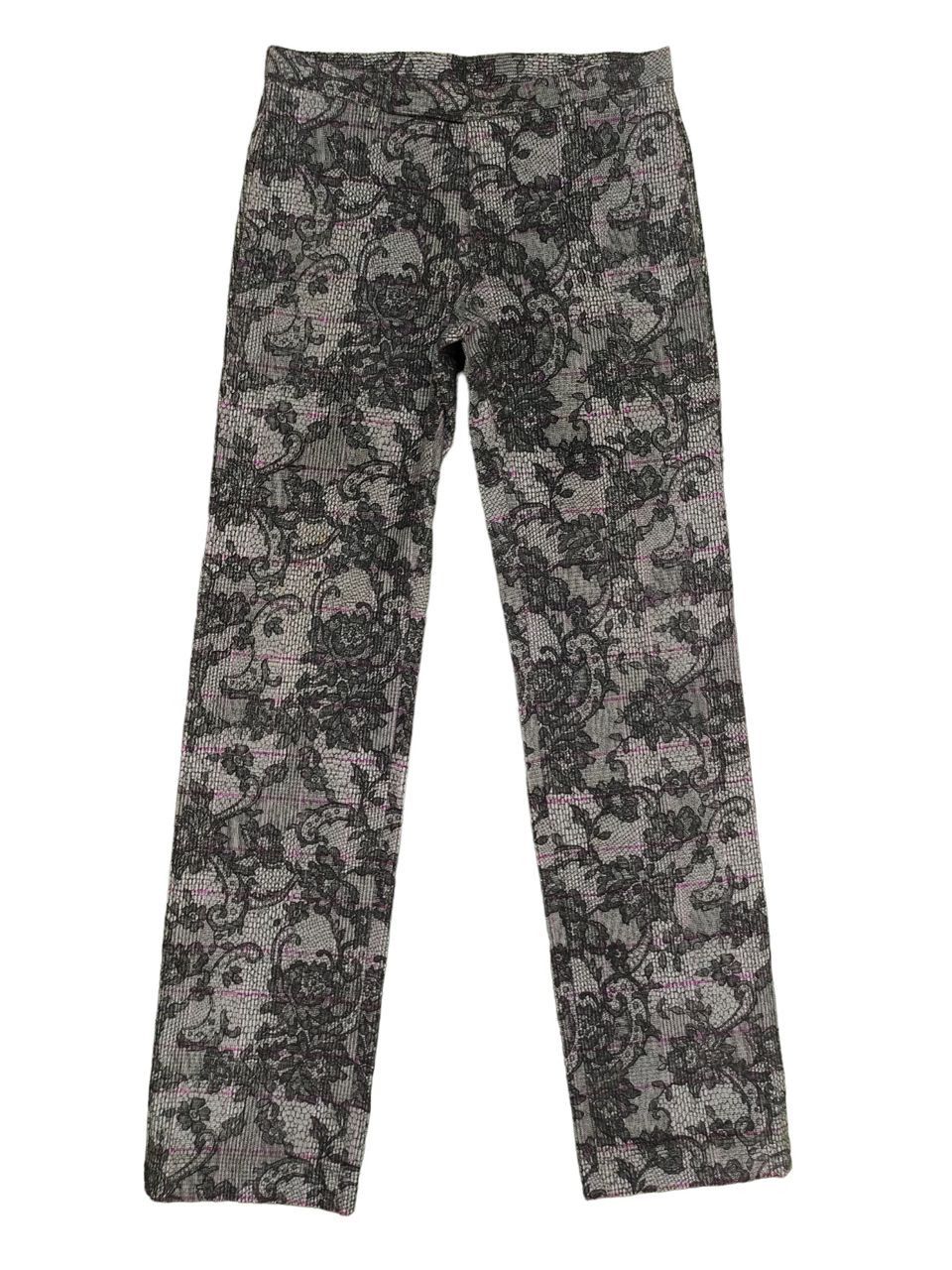 Fabulous Generation Flower Print Plaid Trouser Pants