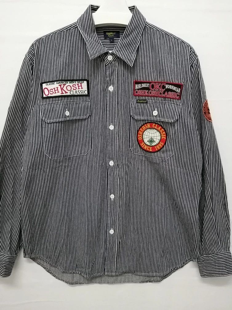 Oshkosh OSHKOSH Wabash Patches Denim Shirt Size US L / EU 52-54 / 3 - 2 Thumbnail