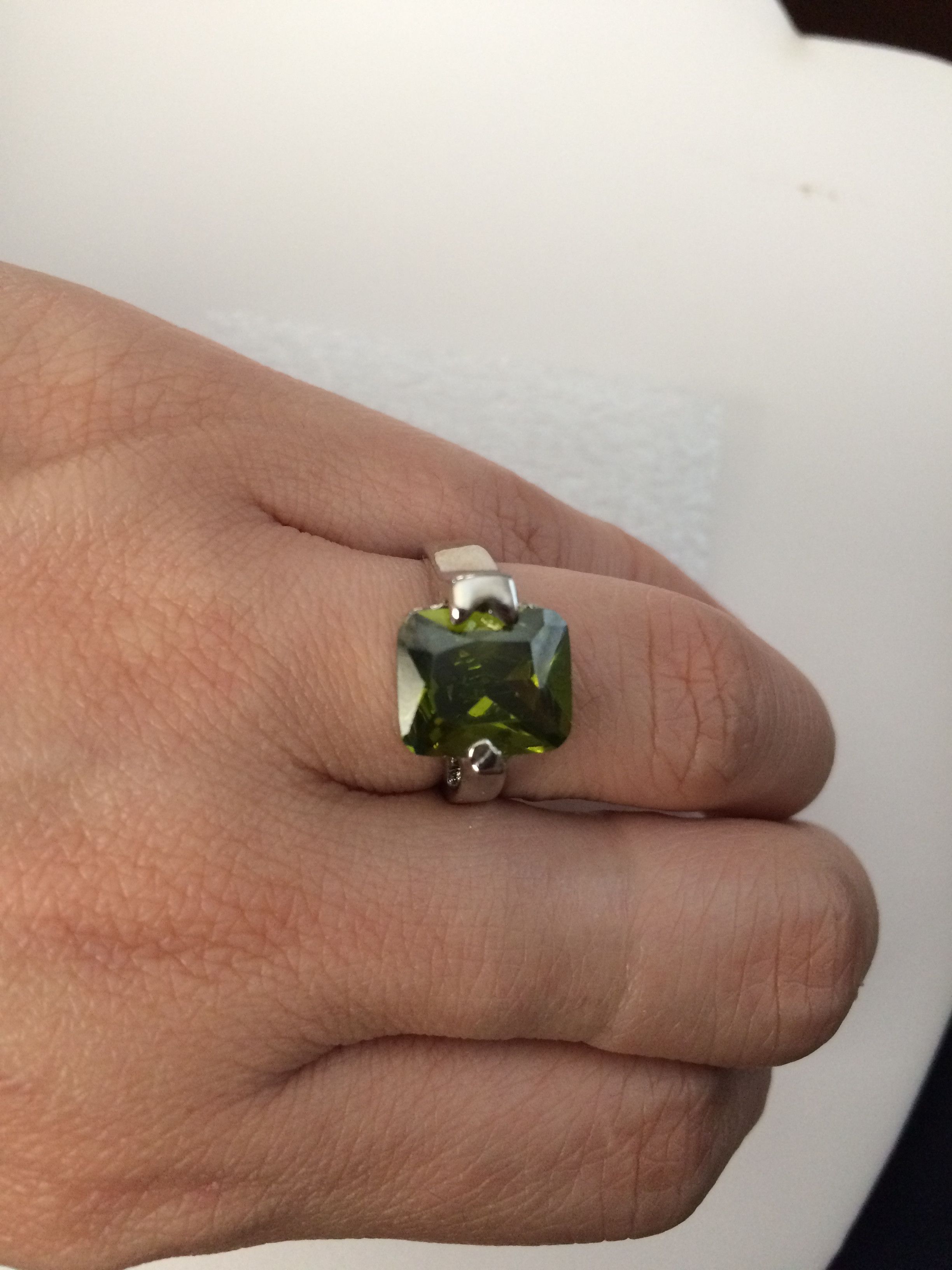 Jewelry Green CZ Ring - Size 9.5 Size ONE SIZE - 3 Thumbnail