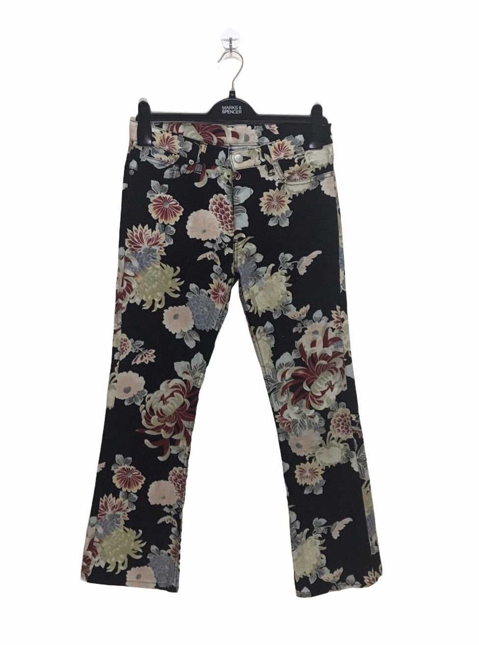 Designer × Japanese Brand JAPAN FLORAL DESIGNER PANTS SUPREME LOOK RARE Size US 31 - 1 Thumbnail