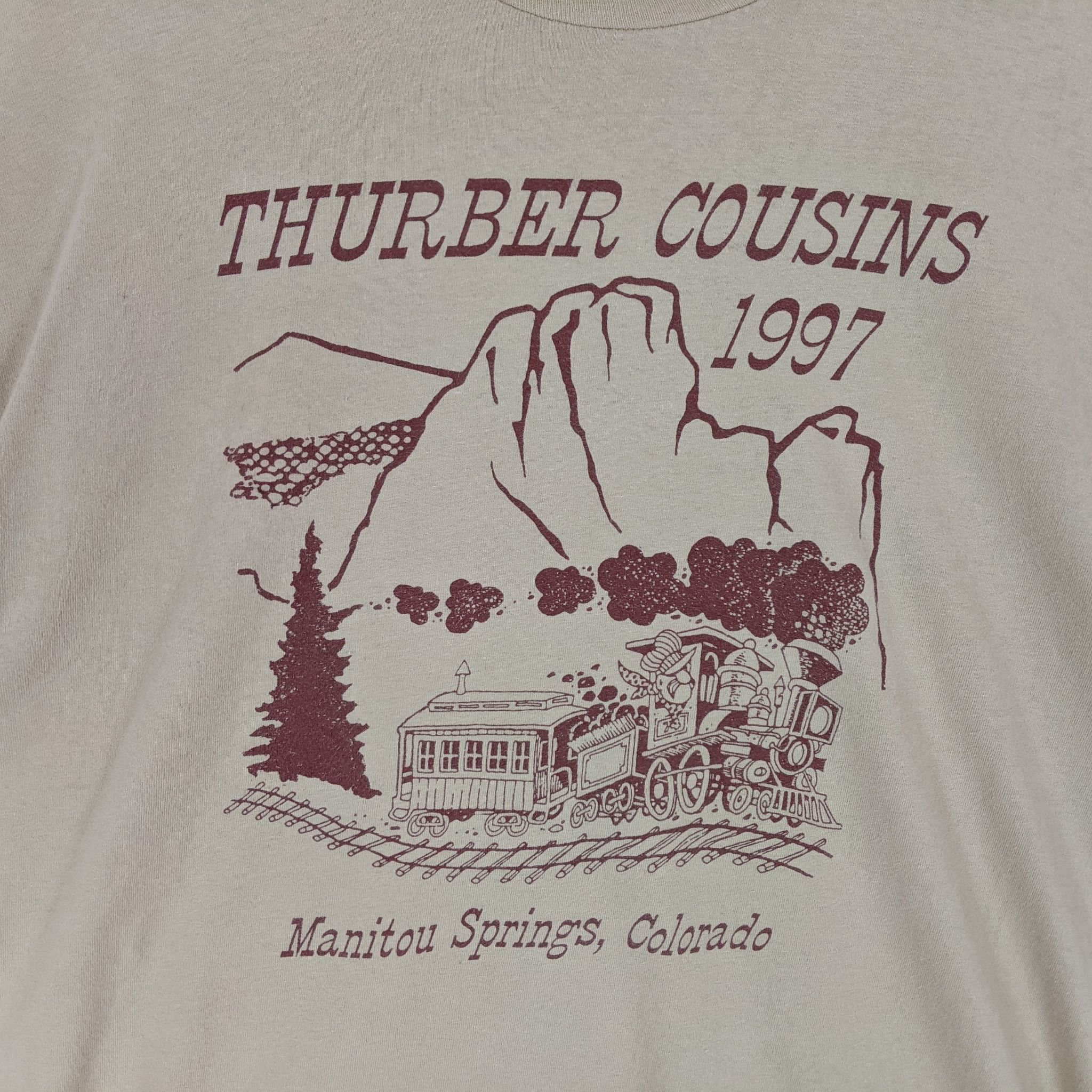 Hanes Vintage 90's THURBER COUSINS 1997 T-Shirt Size US XL / EU 56 / 4 - 5 Thumbnail