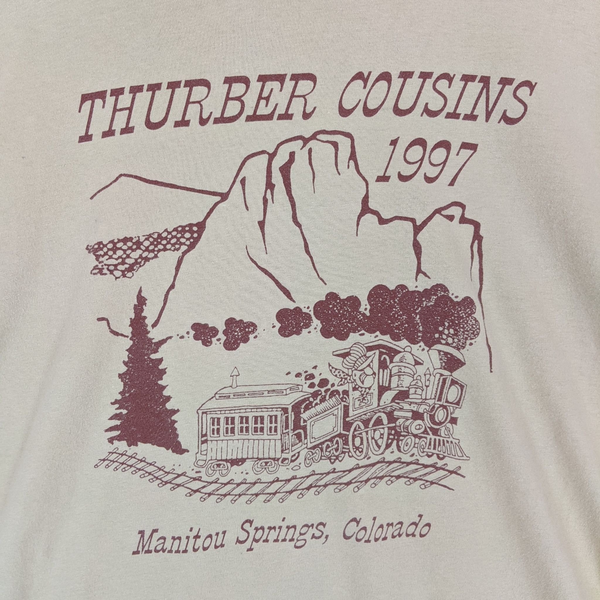 Hanes Vintage 90's THURBER COUSINS 1997 T-Shirt Size US XL / EU 56 / 4 - 6 Thumbnail