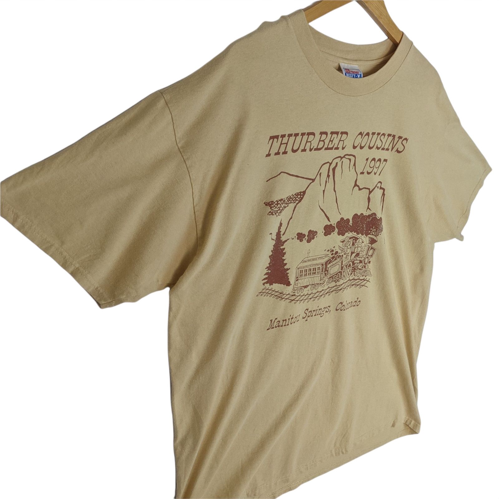 Hanes Vintage 90's THURBER COUSINS 1997 T-Shirt Size US XL / EU 56 / 4 - 3 Thumbnail