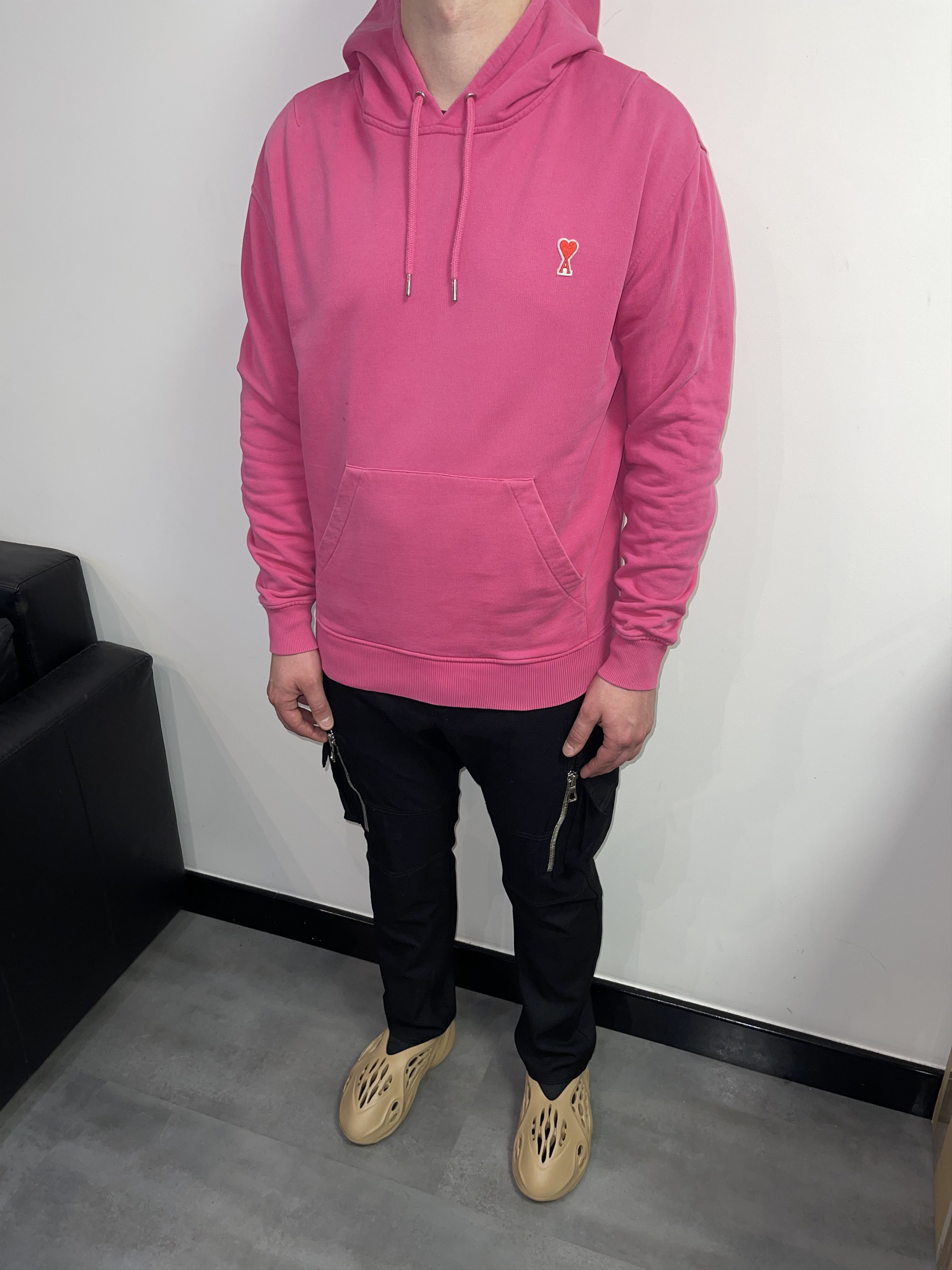 AMI AMI Heart Logo Pink Hoodie Size US L / EU 52-54 / 3 - 7 Thumbnail