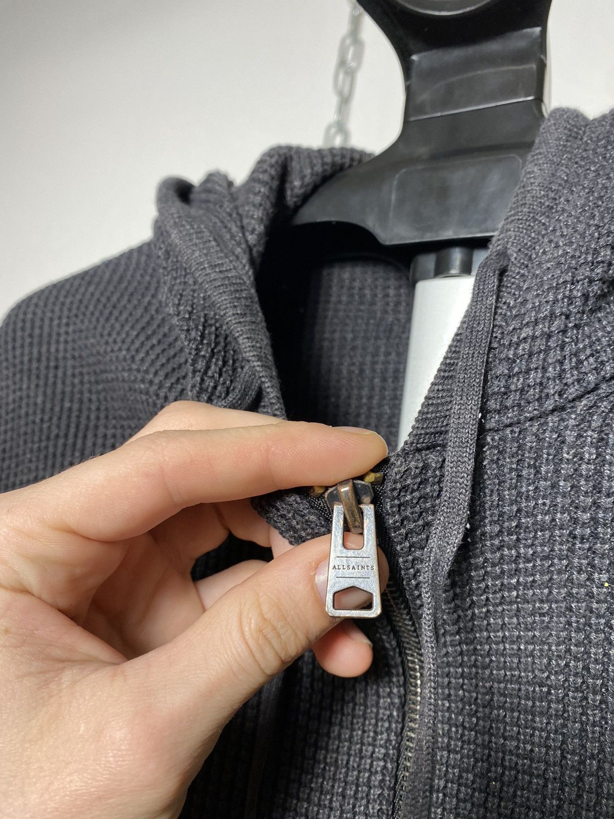 Allsaints Allsaints trias knit grey hoody hoodies size L Size US L / EU 52-54 / 3 - 5 Thumbnail