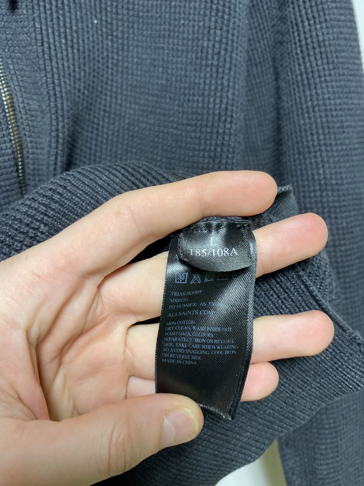 Allsaints Allsaints trias knit grey hoody hoodies size L Size US L / EU 52-54 / 3 - 7 Thumbnail