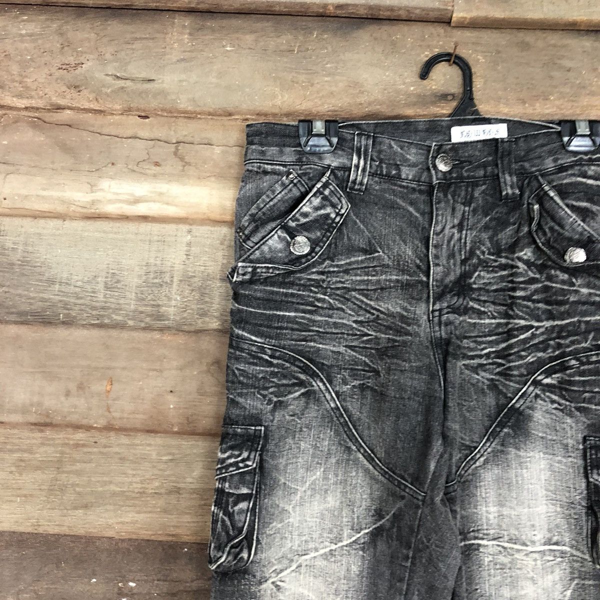 Other Lowbox Black Multipocket Denim Jeans Cargo Pants #A016 Size US 32 / EU 48 - 8 Thumbnail