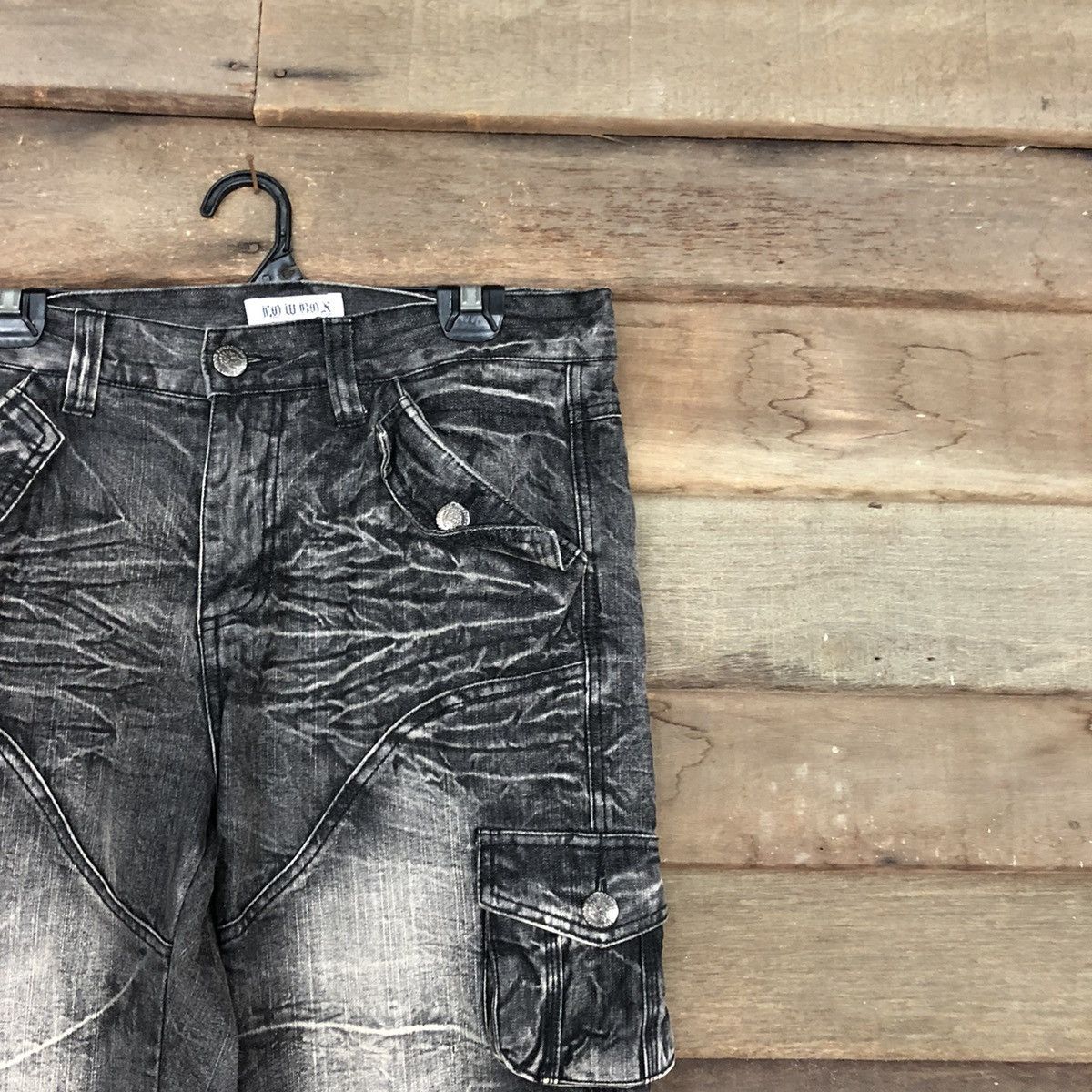 Other Lowbox Black Multipocket Denim Jeans Cargo Pants #A016 Size US 32 / EU 48 - 7 Thumbnail