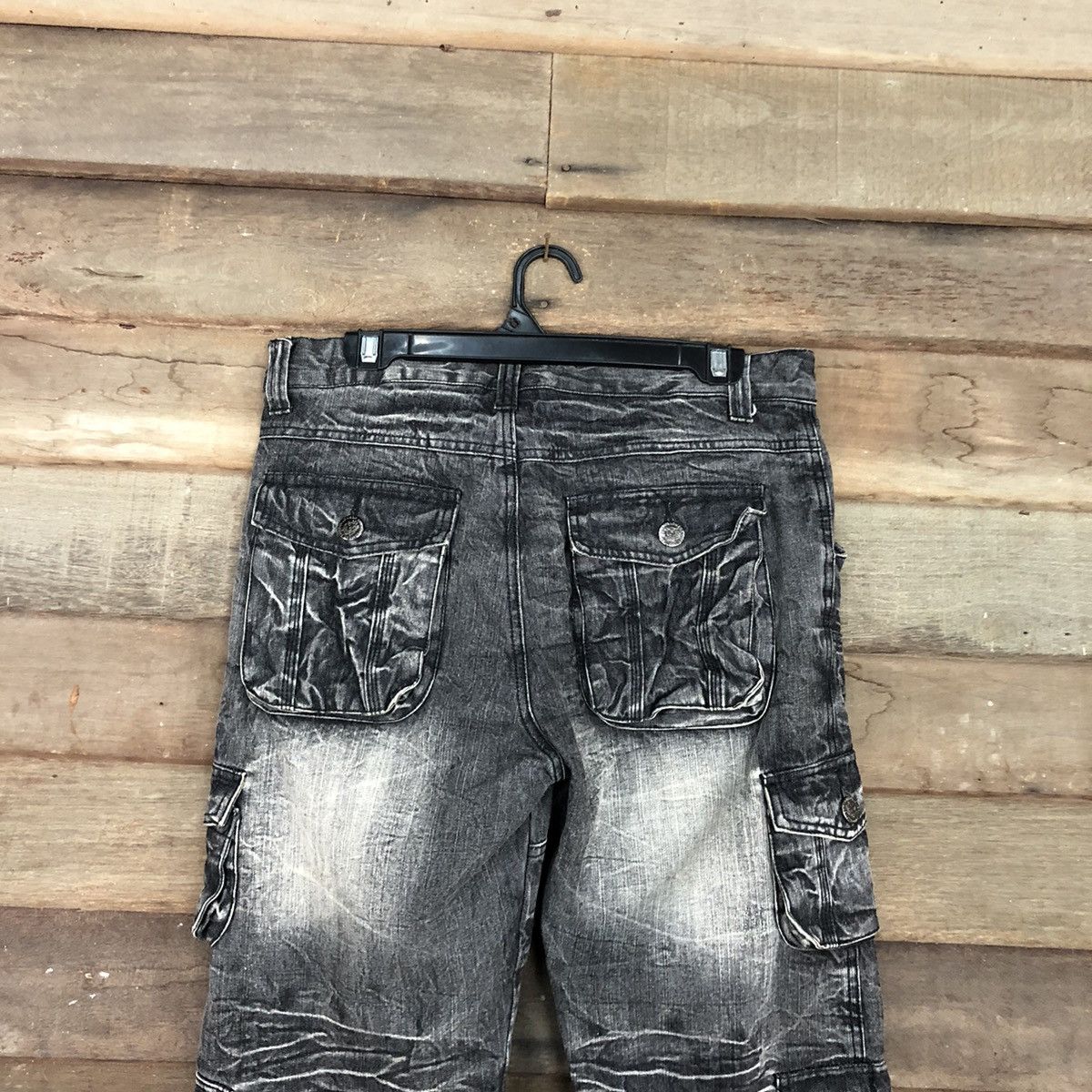 Other Lowbox Black Multipocket Denim Jeans Cargo Pants #A016 Size US 32 / EU 48 - 13 Thumbnail