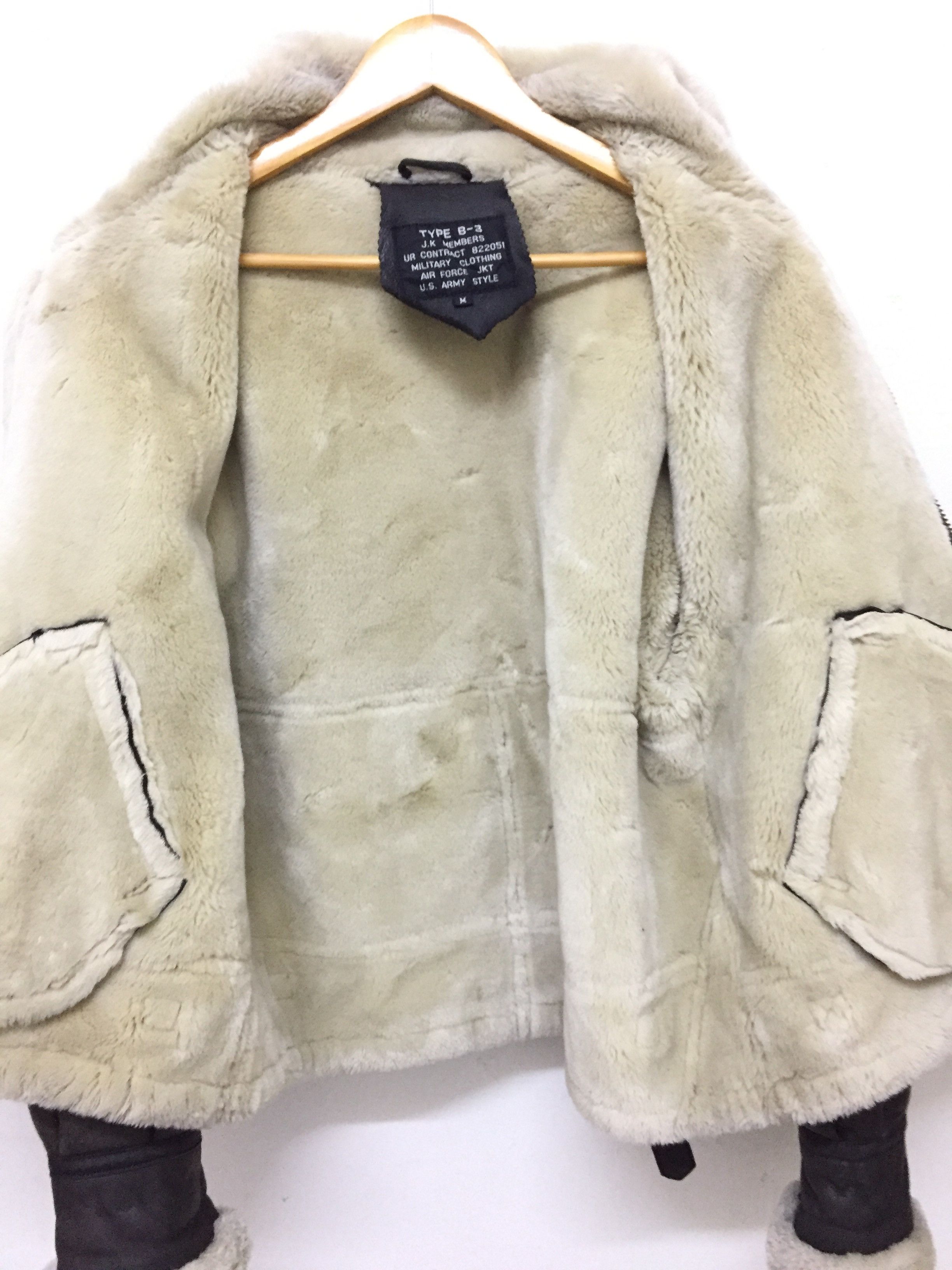 Leather Vtg shearling military jacket B3 heavy jacket coat Size US M / EU 48-50 / 2 - 9 Thumbnail