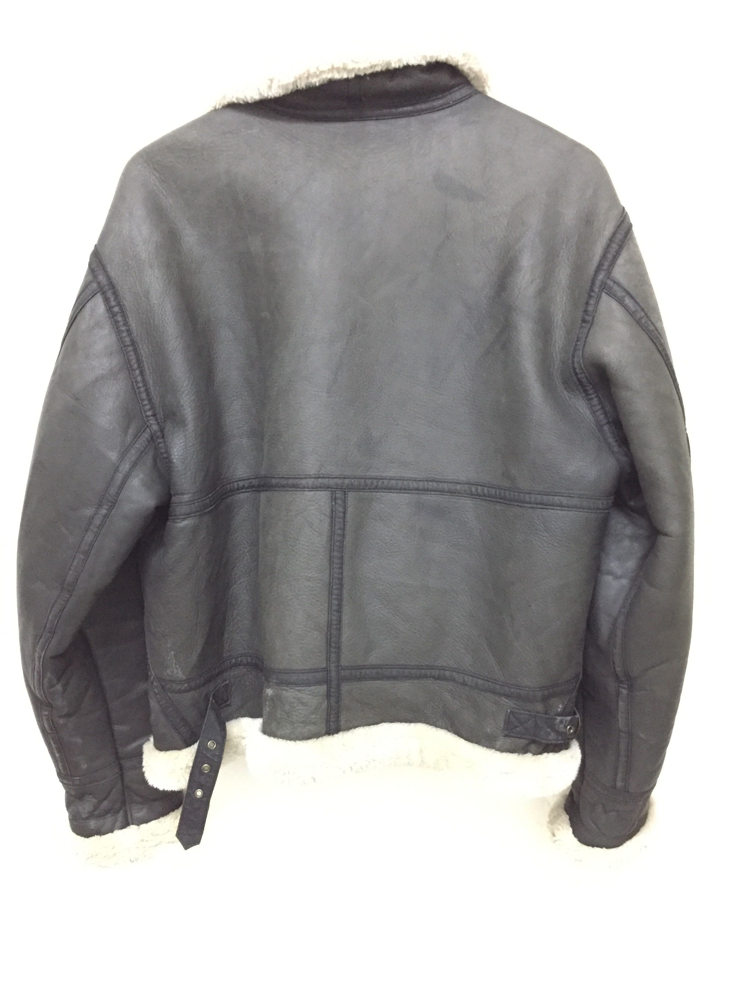 Leather Vtg shearling military jacket B3 heavy jacket coat Size US M / EU 48-50 / 2 - 8 Thumbnail