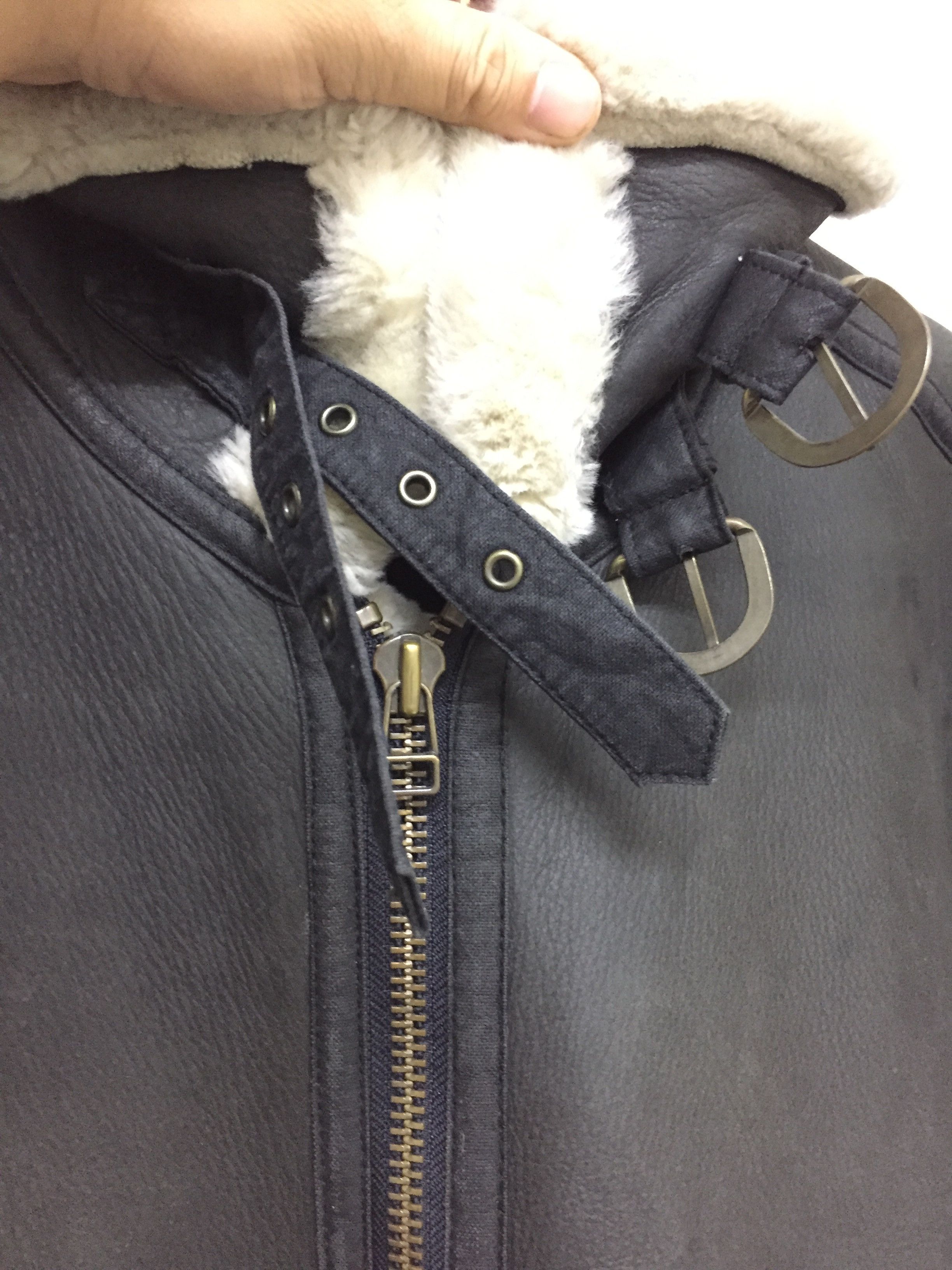 Leather Vtg shearling military jacket B3 heavy jacket coat Size US M / EU 48-50 / 2 - 7 Thumbnail