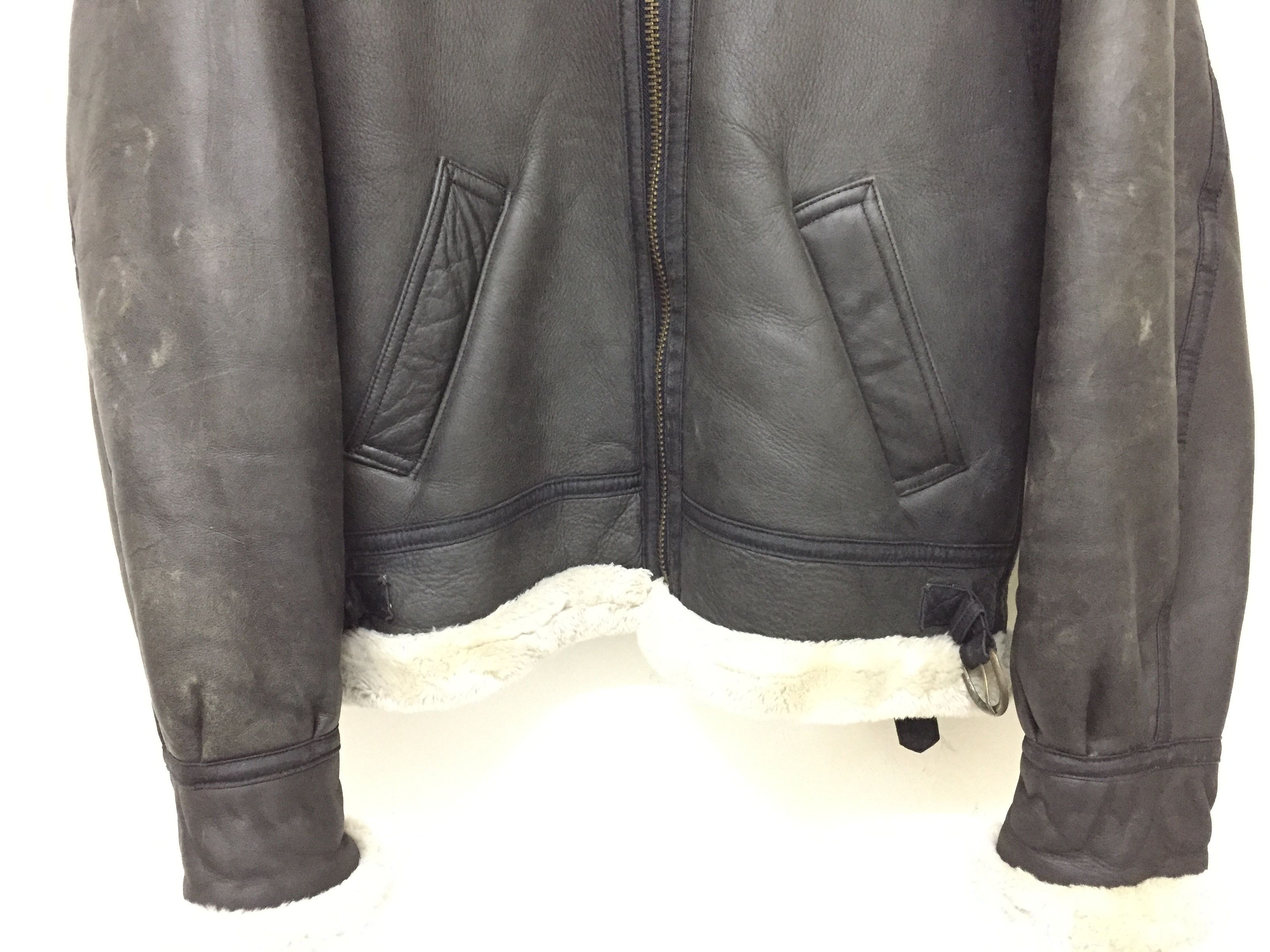 Leather Vtg shearling military jacket B3 heavy jacket coat Size US M / EU 48-50 / 2 - 4 Thumbnail