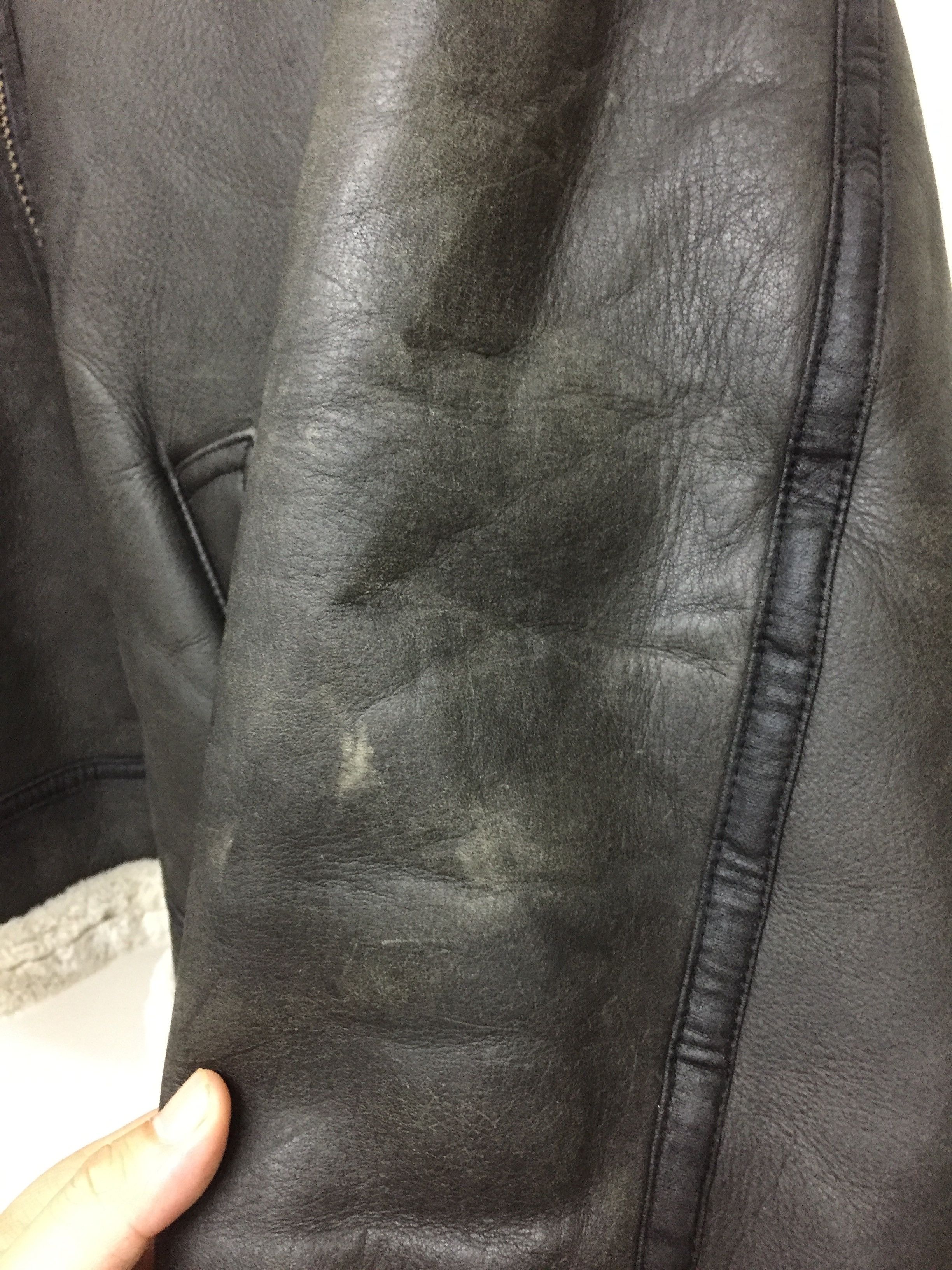 Leather Vtg shearling military jacket B3 heavy jacket coat Size US M / EU 48-50 / 2 - 5 Thumbnail
