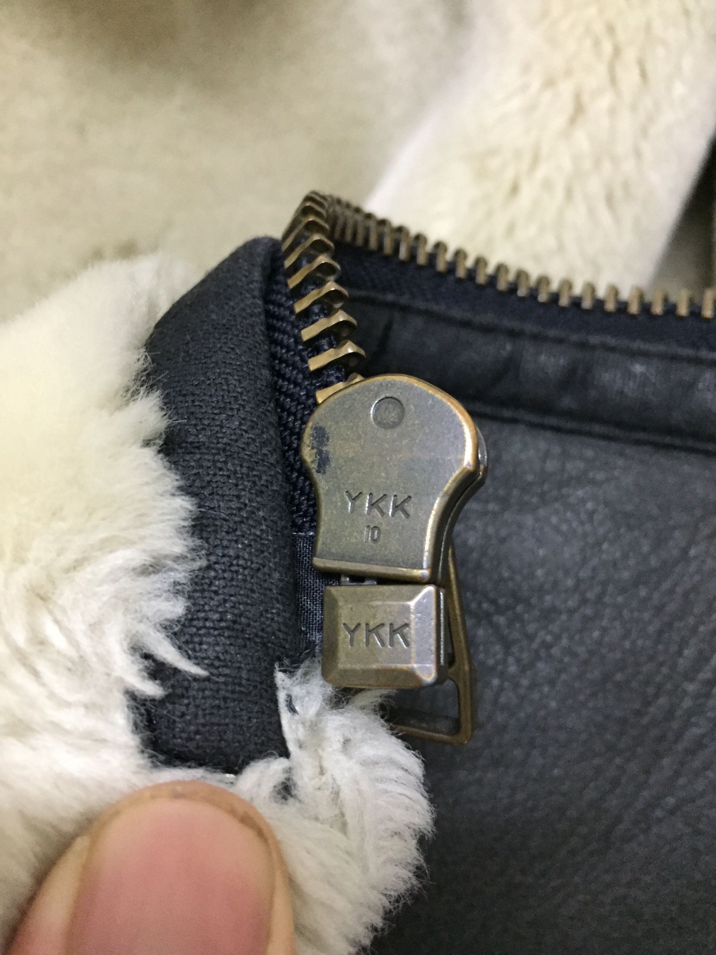 Leather Vtg shearling military jacket B3 heavy jacket coat Size US M / EU 48-50 / 2 - 11 Thumbnail