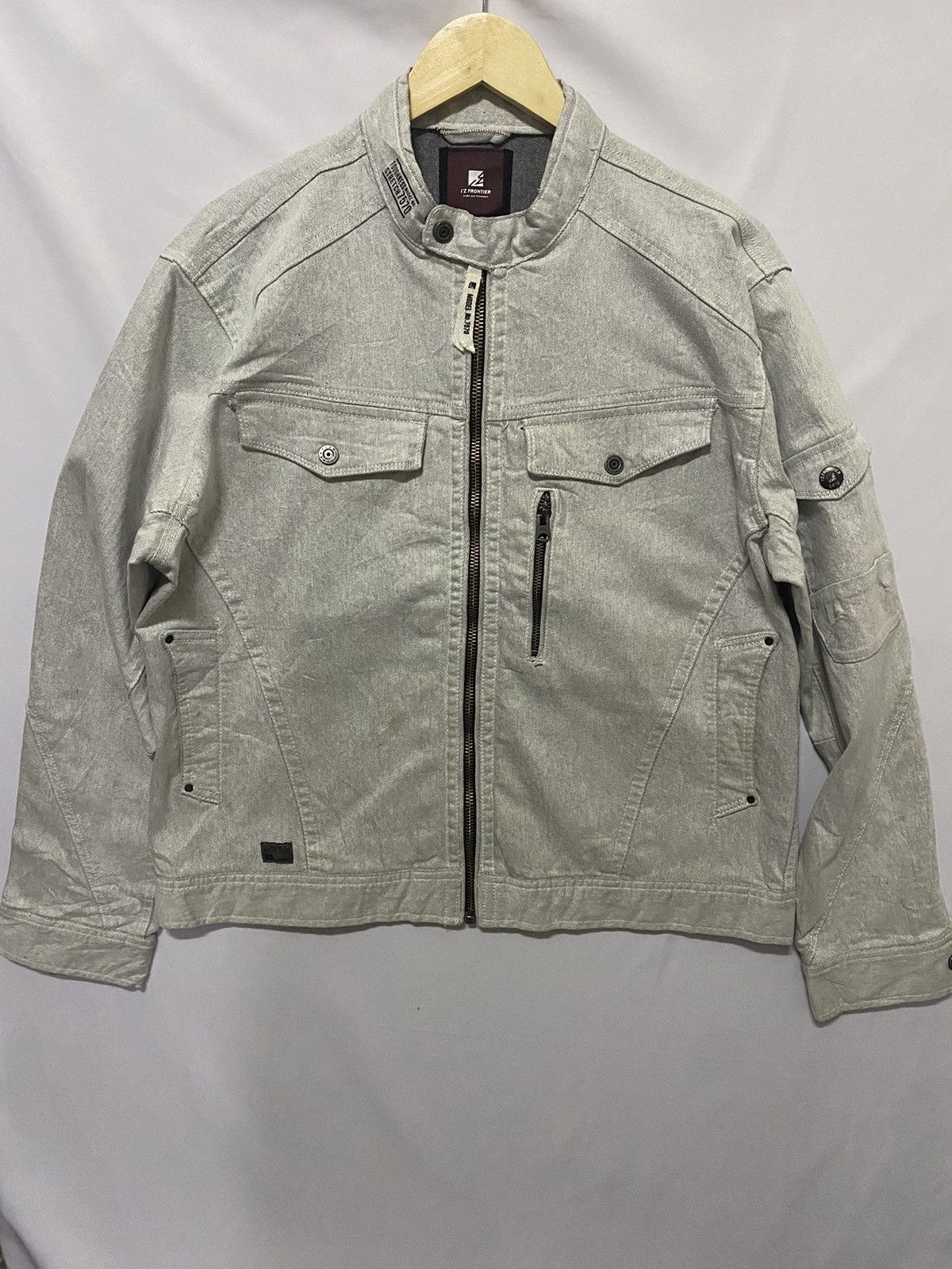 Other × Vintage (H) I’Z FRONTIER WHITE BIKE DENIM JACKET Size US M / EU 48-50 / 2 - 1 Thumbnail