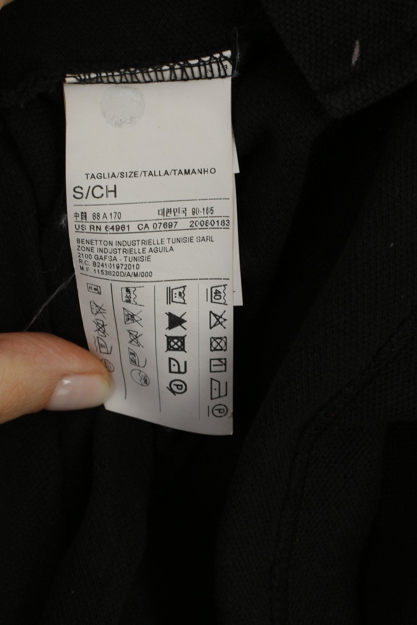 United Colors Of Benetton United Colors Of Benetton Men S Polo Shirt Black 0764 Size US S / EU 44-46 / 1 - 4 Thumbnail