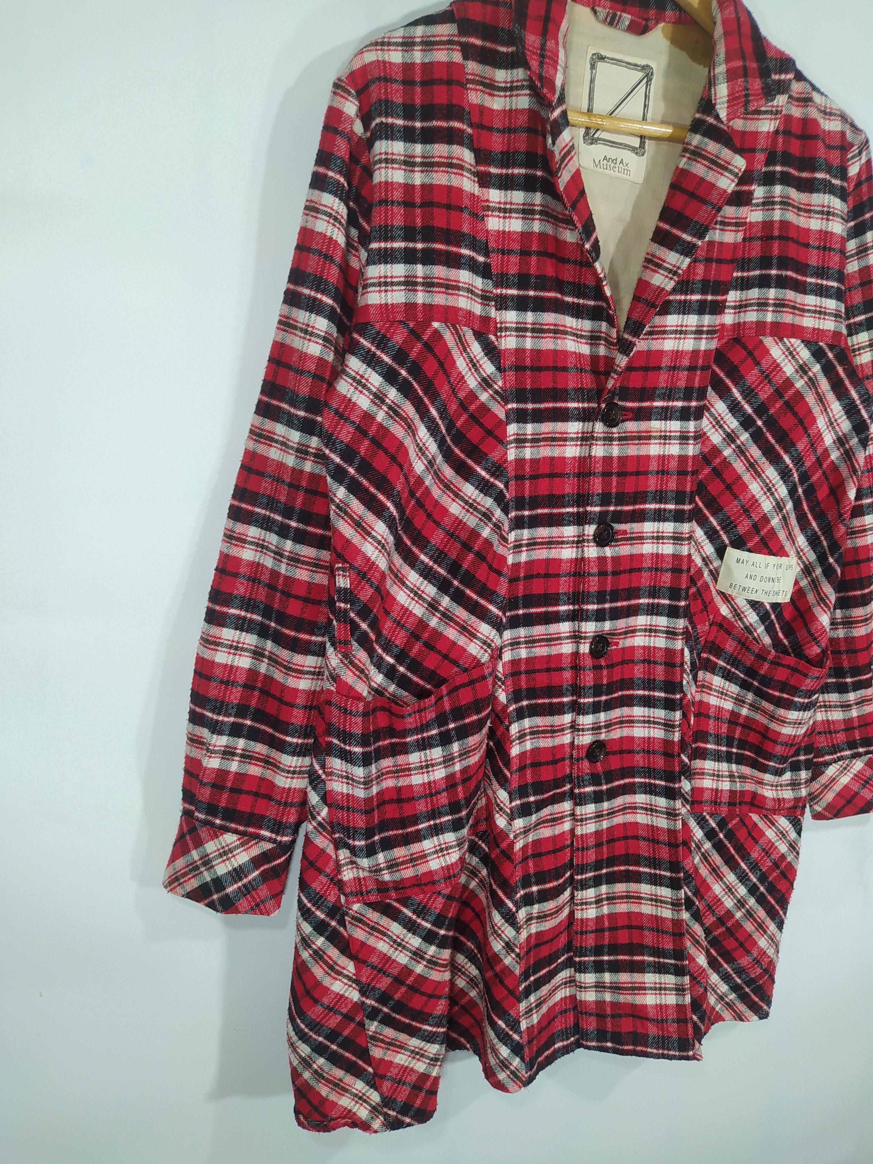 Japanese Brand And Ax Museum checkered long Flannel jacket Size US S / EU 44-46 / 1 - 3 Thumbnail