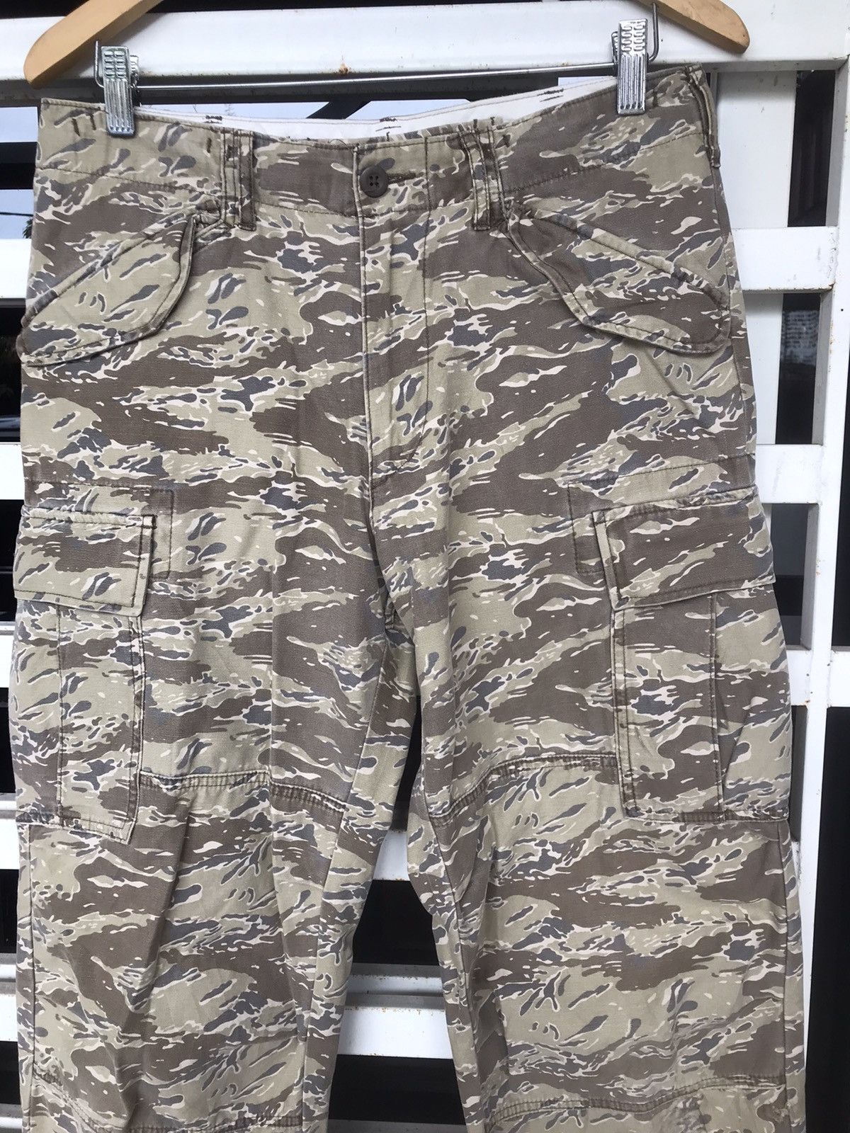 Uniqlo Uniqlo Tiger Striped Double Knee Military Army Cargo Pants Size US 32 / EU 48 - 5 Thumbnail