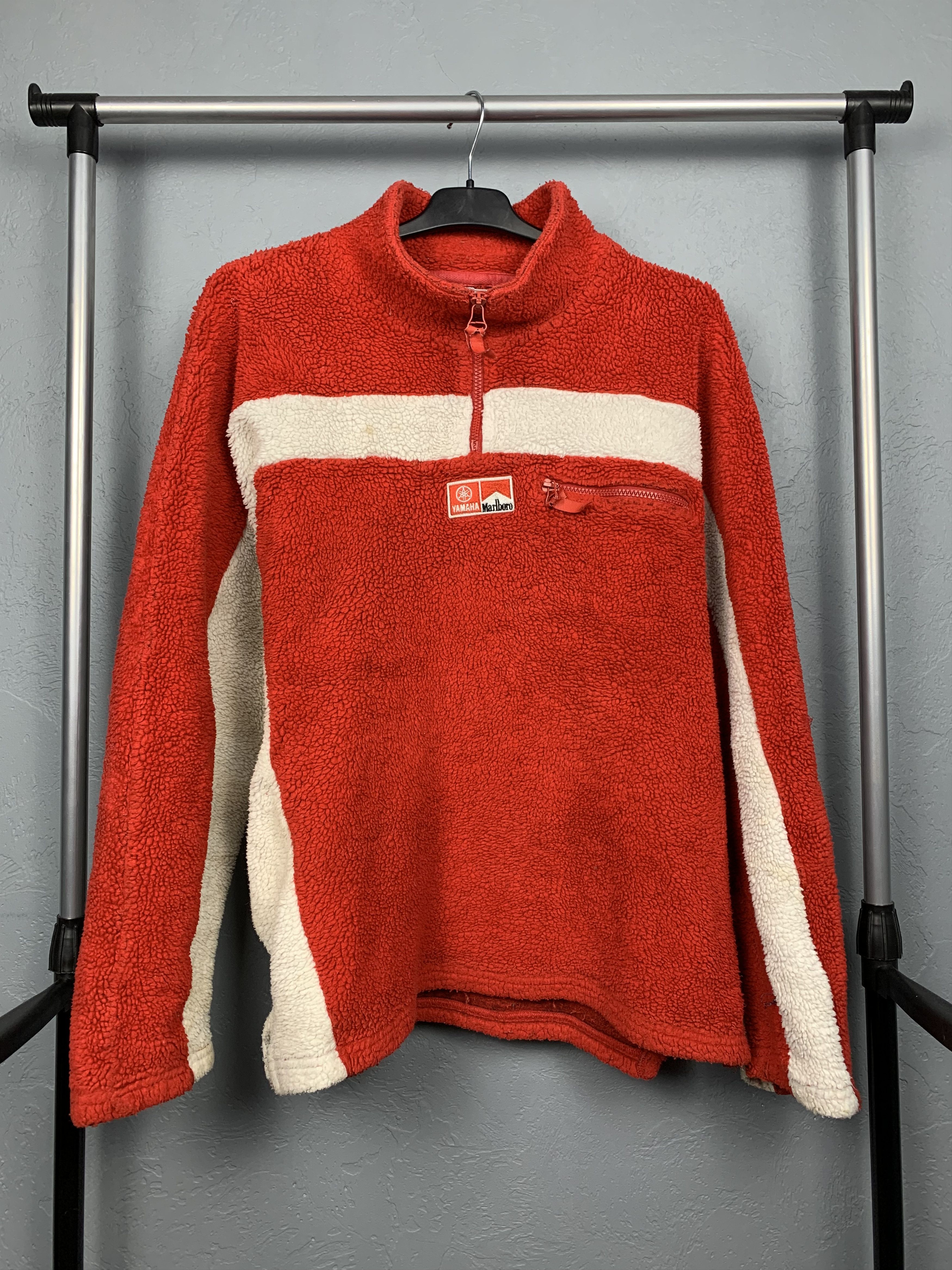 Marlboro × Yamaha Yamaha Marlboro Vintage Patch Logo Fleece Half Zip Jacket Size US M / EU 48-50 / 2 - 1 Thumbnail